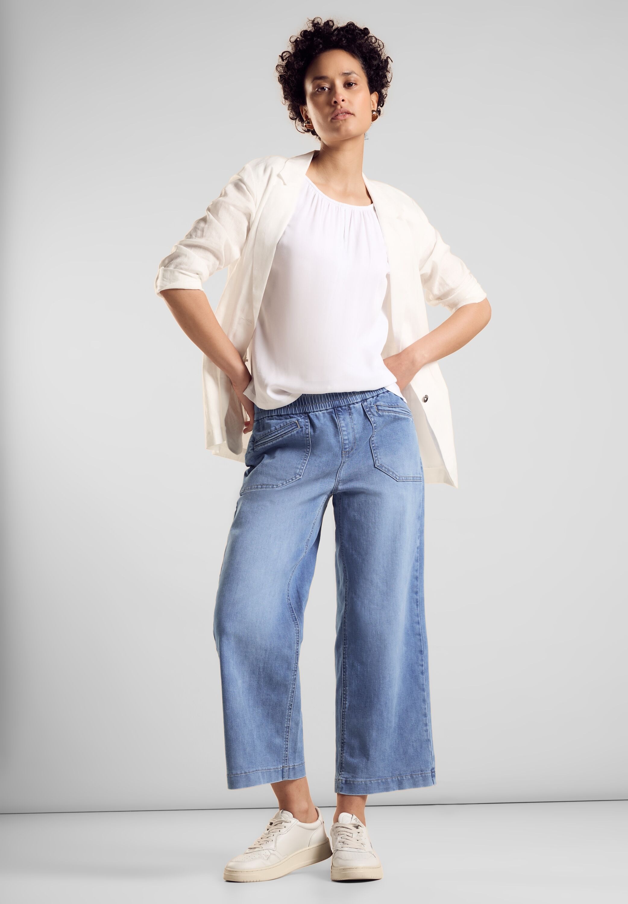 STREET ONE Loose-fit-Jeans, mit Elastikbund