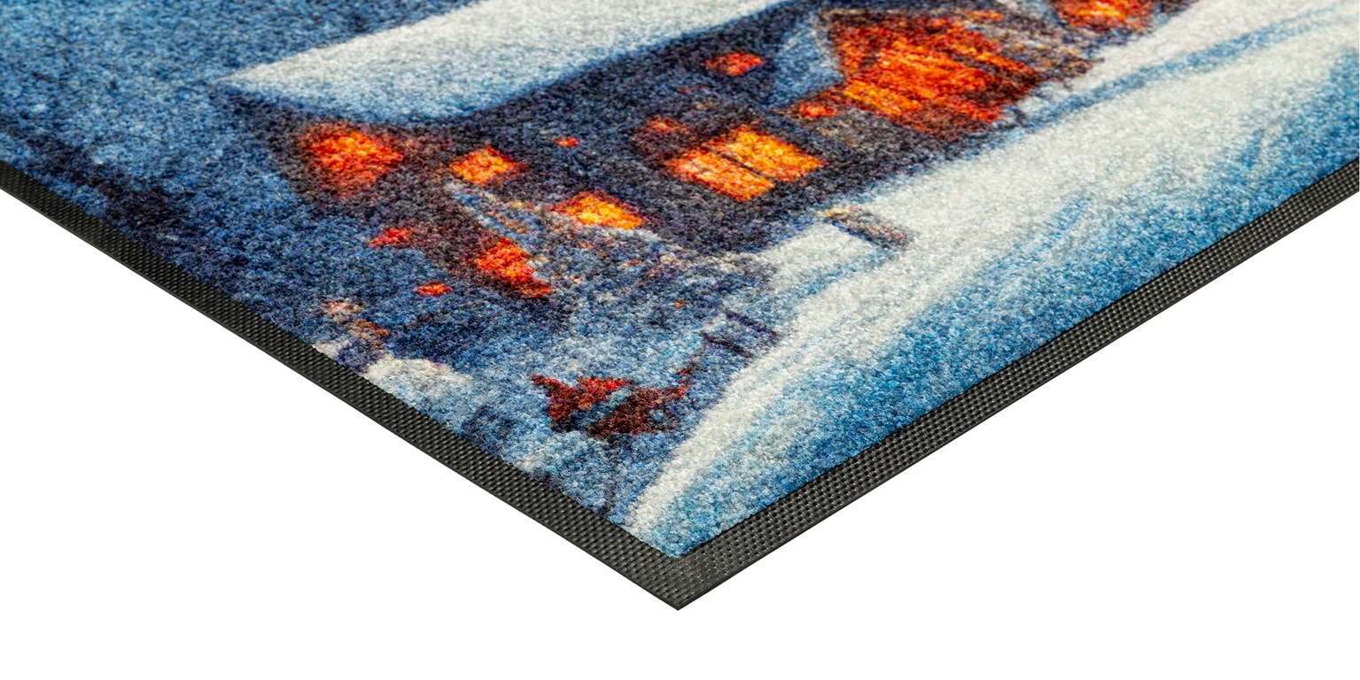 wash+dry by Kleen-Tex Fußmatte »Twinkle Village« rechteckig 7 mm Höhe waschbar und trocknergeeignet