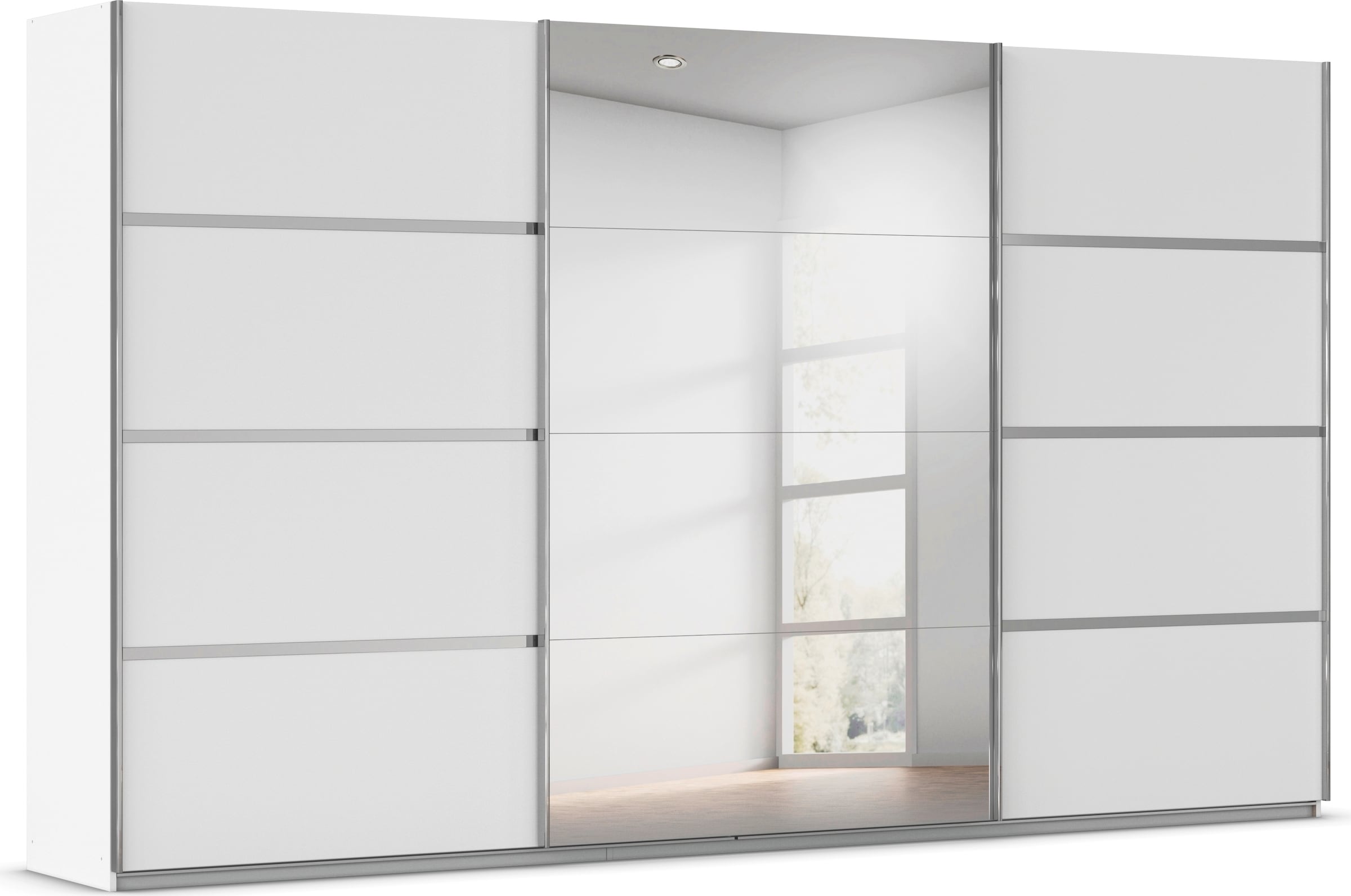 OTTO home Kleiderschrank "Mehrzweckschrank Aktenschrank Möbel Mietswohnung Schlafzimmer AVOLA" 3 verschiedene Ausstattungen BASIC/CLASSIC/PREMIUM (inkl. SOFT-CLOSE), mit eleganten Zierleisten in Chrom, Schwarz oder Weiß MADE IN GERMANY