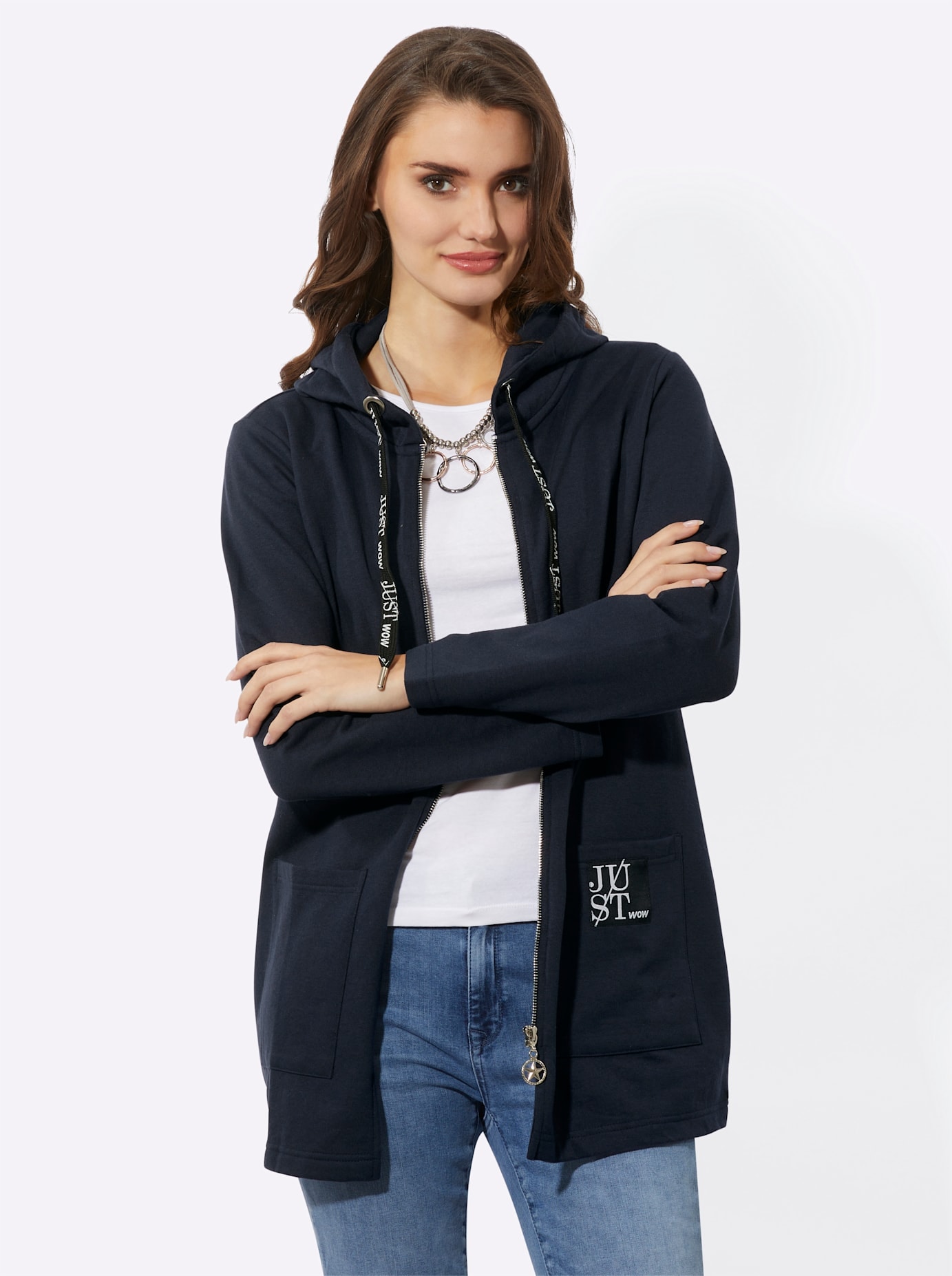 Inspirationen Shirtjacke "Sweatjacke" 1 Stk. tlg. günstig online kaufen