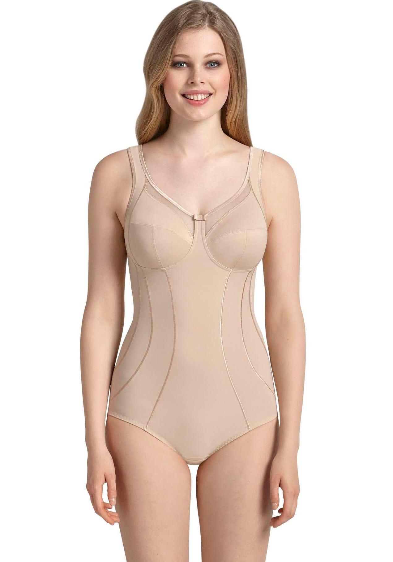 Damen Miederbody "Clara", beige, Gr. 85, ANITA SINCE 1886, clean, Stoff, Obermaterial: 60% Polyamid, 40% Elasthan, Bodys, ohne Bügel, gefütterte