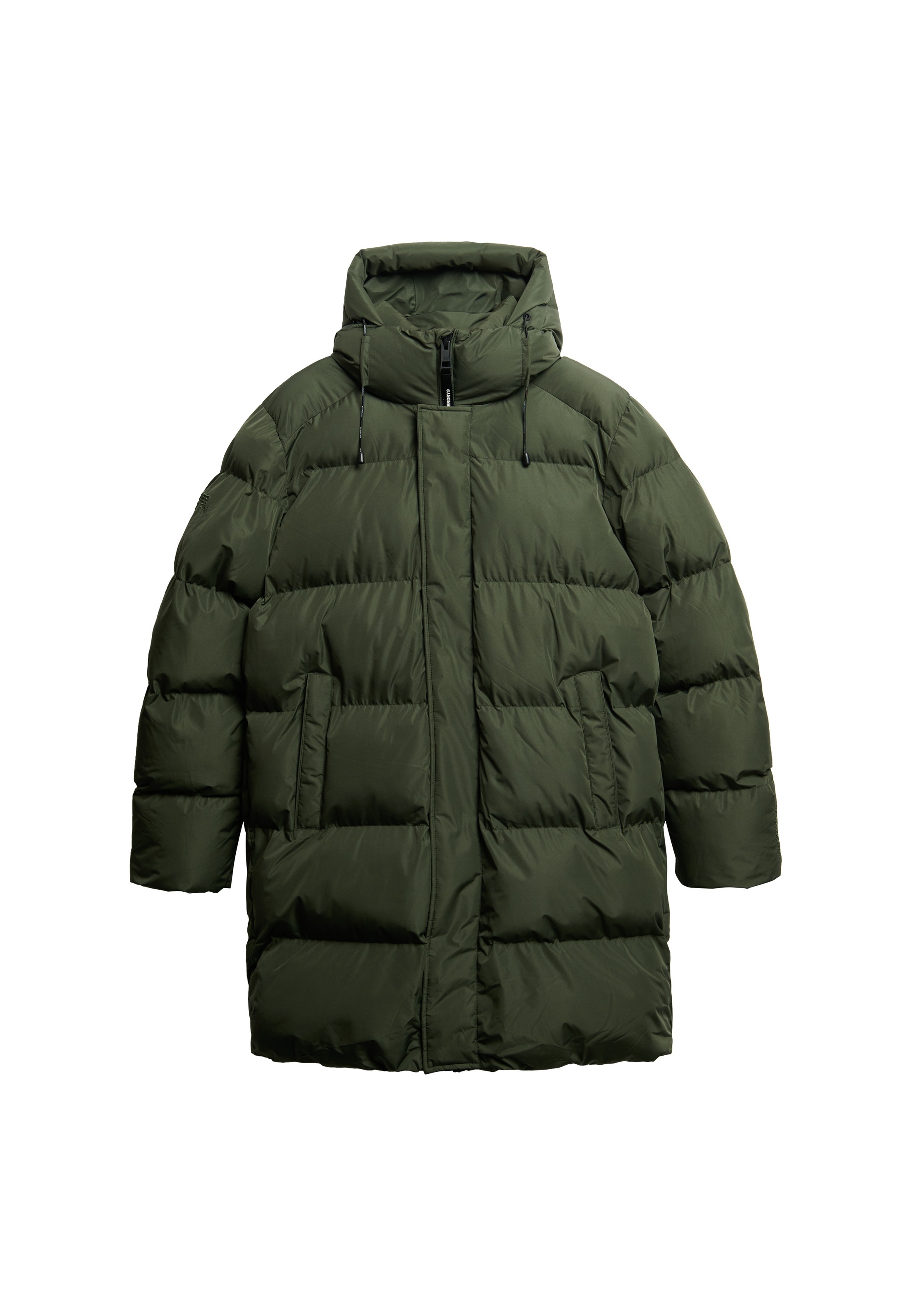 Superdry Steppjacke »HOODED SPORTS PUFFER MID JKT« mit Kapuze Kunstfaser, relaxed fit