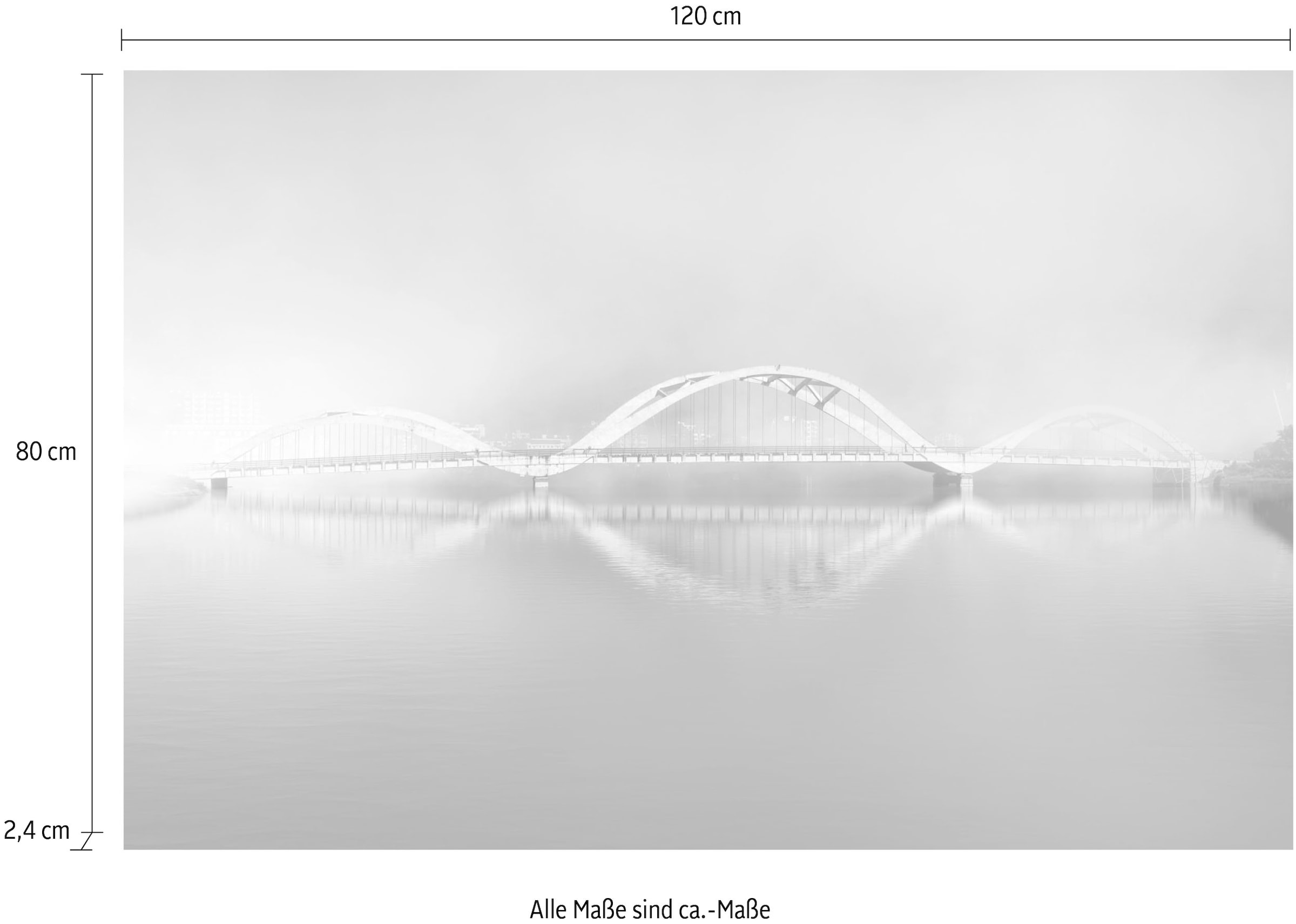 queence Acrylglasbild »Brücke«, Amerika-Bilder von Amerika-Brücken, Fine Art-Print in Galeriequalität