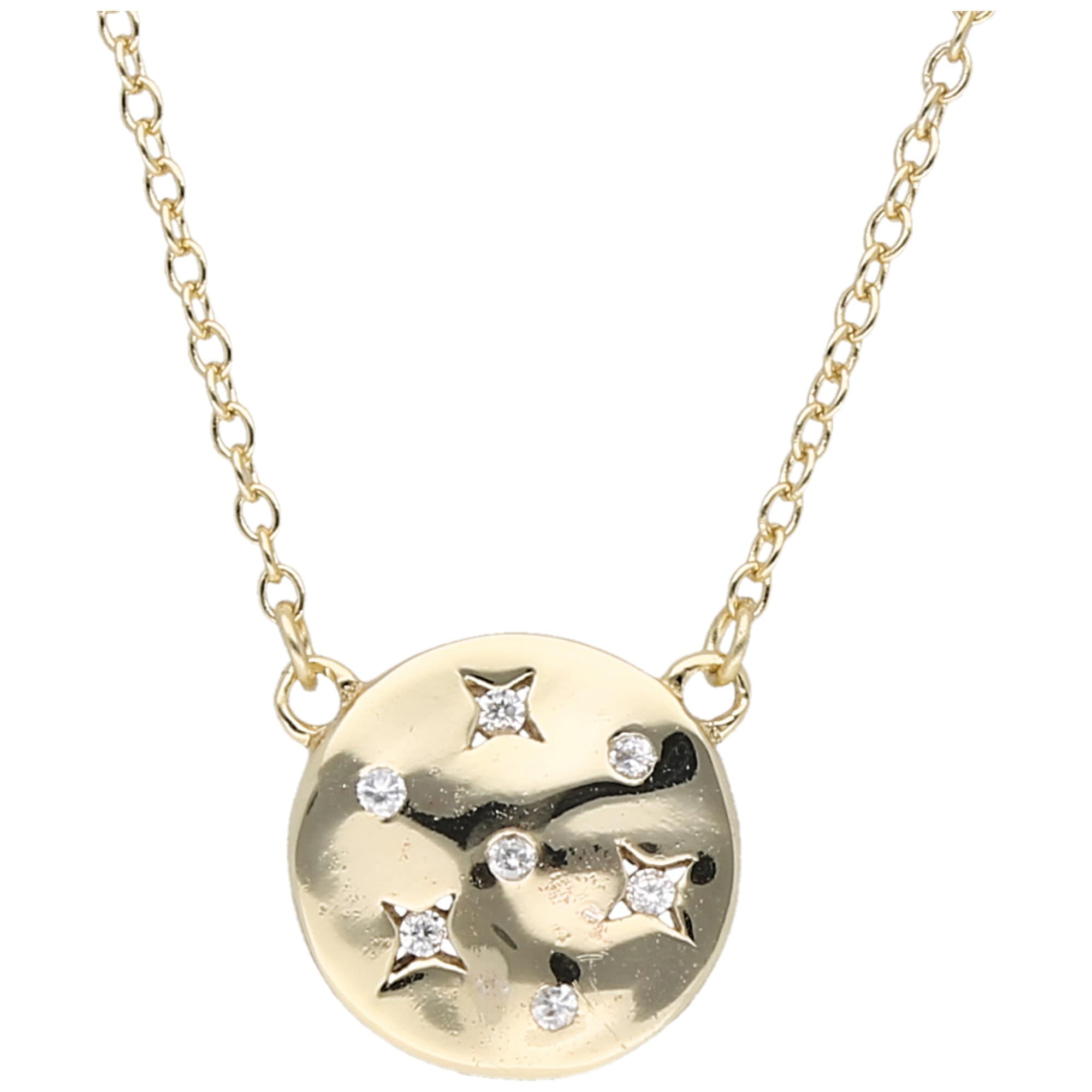 Smart Jewel Collier »rund, mit Zirkonia Steinen, vergoldet, Silber 925«