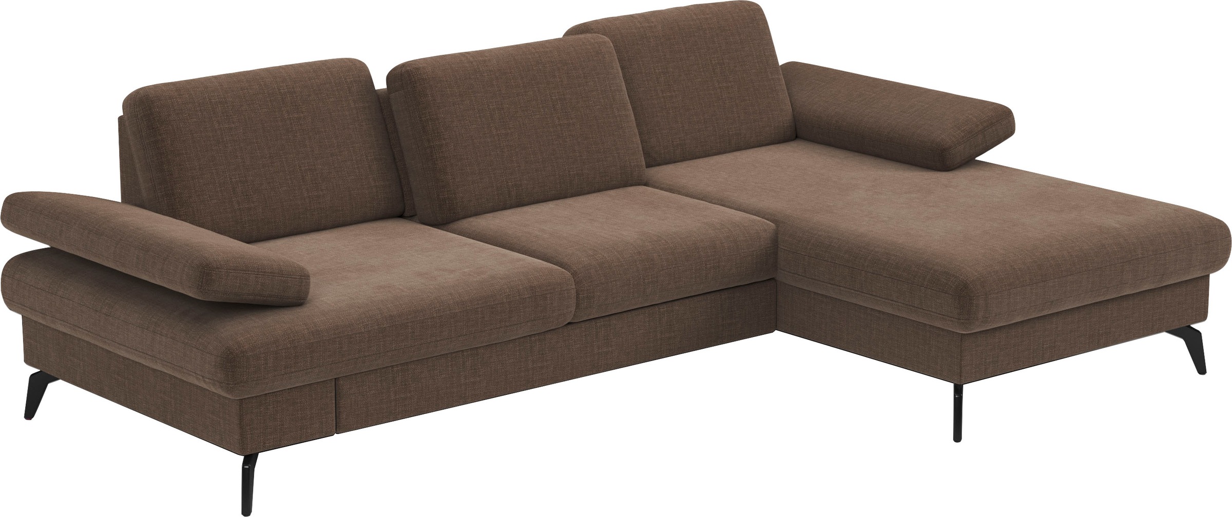 sit&more Ecksofa »Morris L-Form, inkl. Sitztiefenverstellung«, wahlweise mit Armteilverstellung, Bettfunktion & Bettkasten