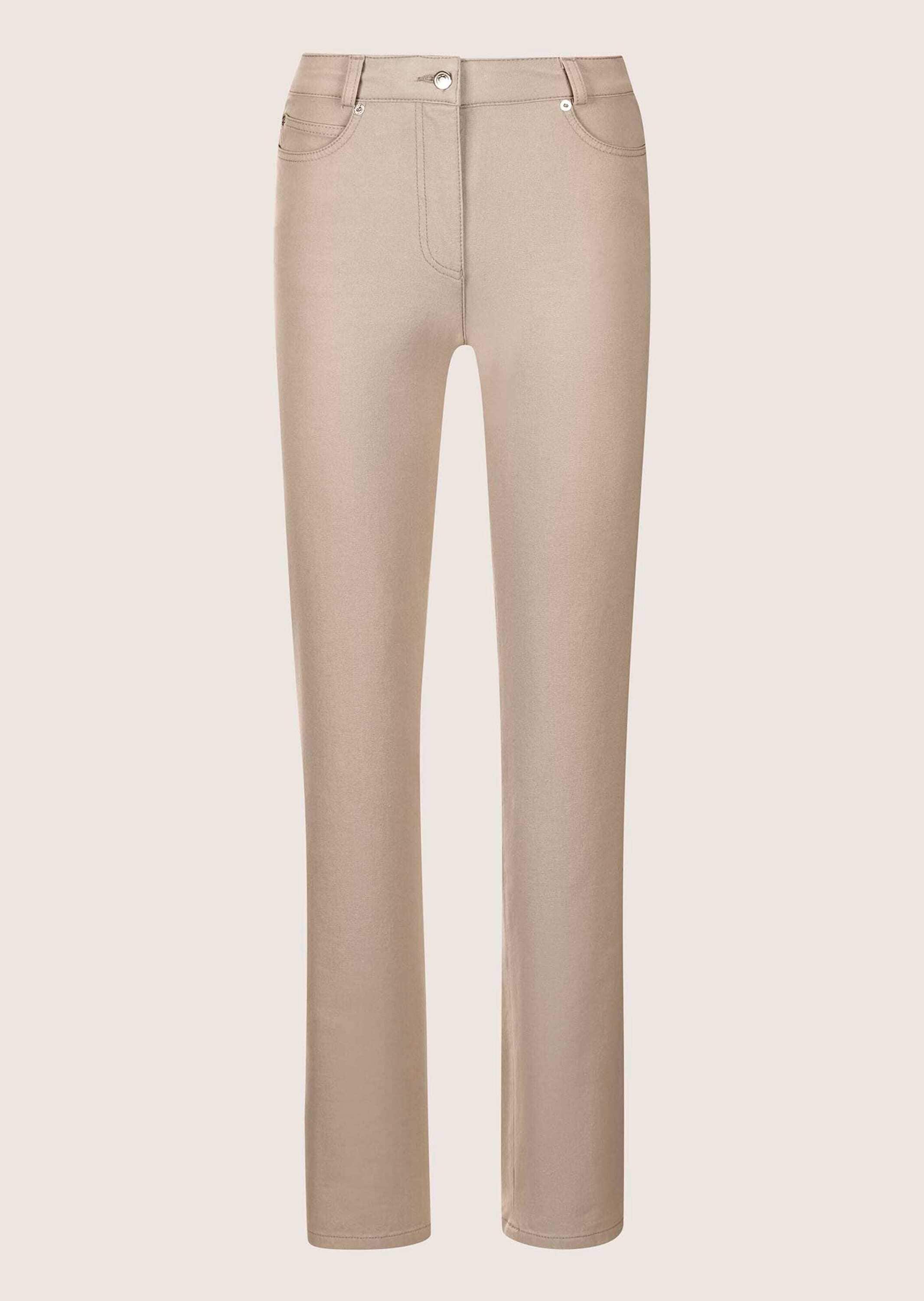 MADELEINE Regular-fit-Jeans "Denimhose Schmale Jeans im Five-Pocket-Style" Mit "M"-Stickerei auf der Gesäßtasche