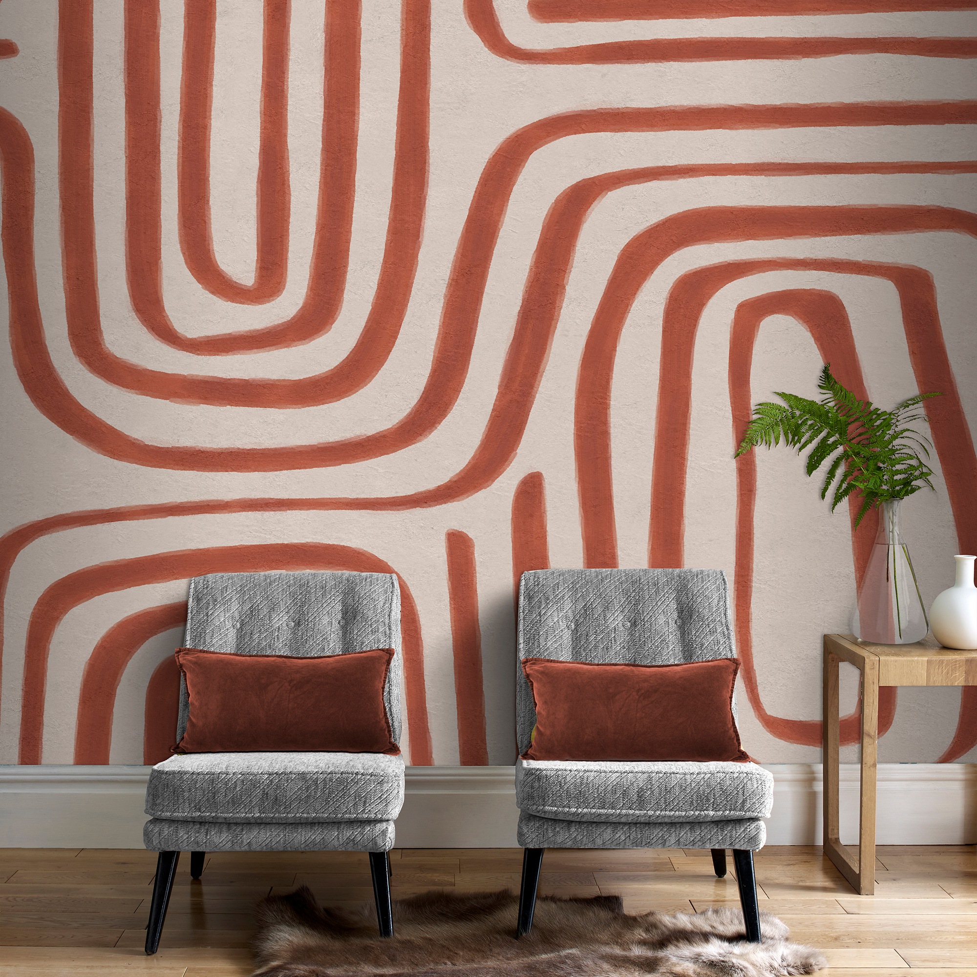 LAURA ASHLEY Fototapete "Diquan" 3D-Optik texturiert 300x280cm