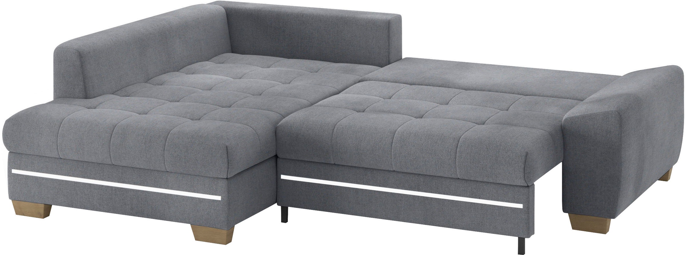 Thumbnail - Mr. Couch Ecksofa "Nikita II, L-Form" mit Kaltschaum, RGB-LED Beleuchtung, wahlweise mit Bett, Bettkasten