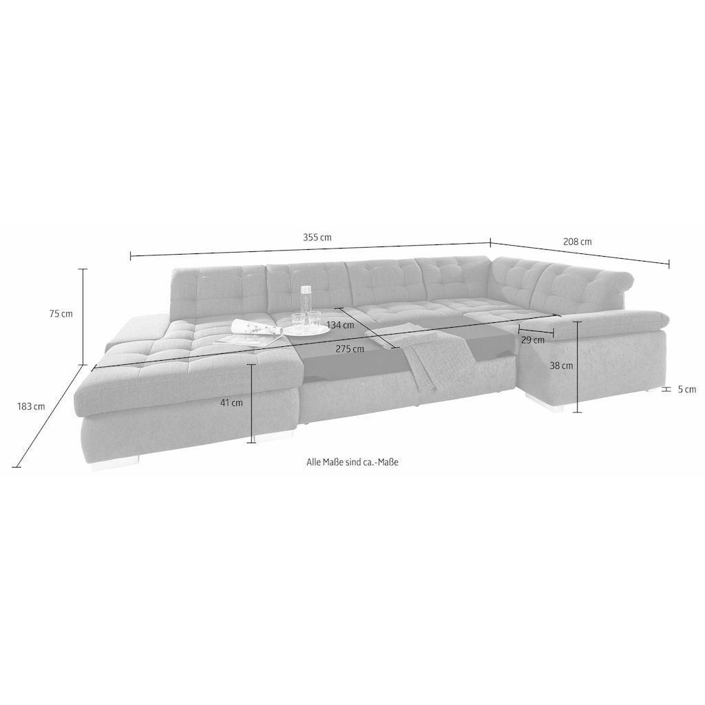 sit&more Wohnlandschaft »Ontario U-Form«