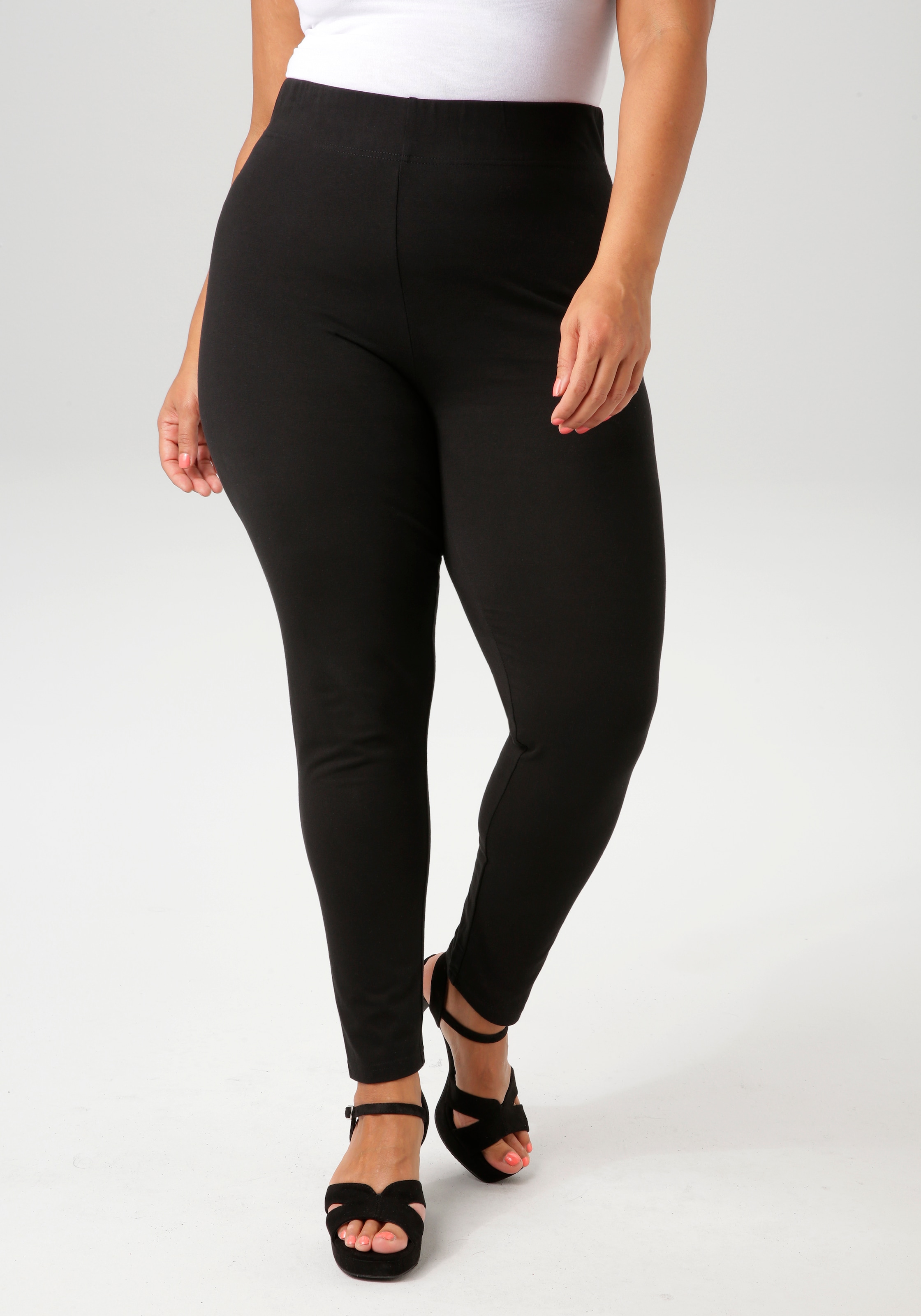 Aniston PLUS Leggings, aus elastischer Single Jersey-Qualität - NEUE KOLLEKTION