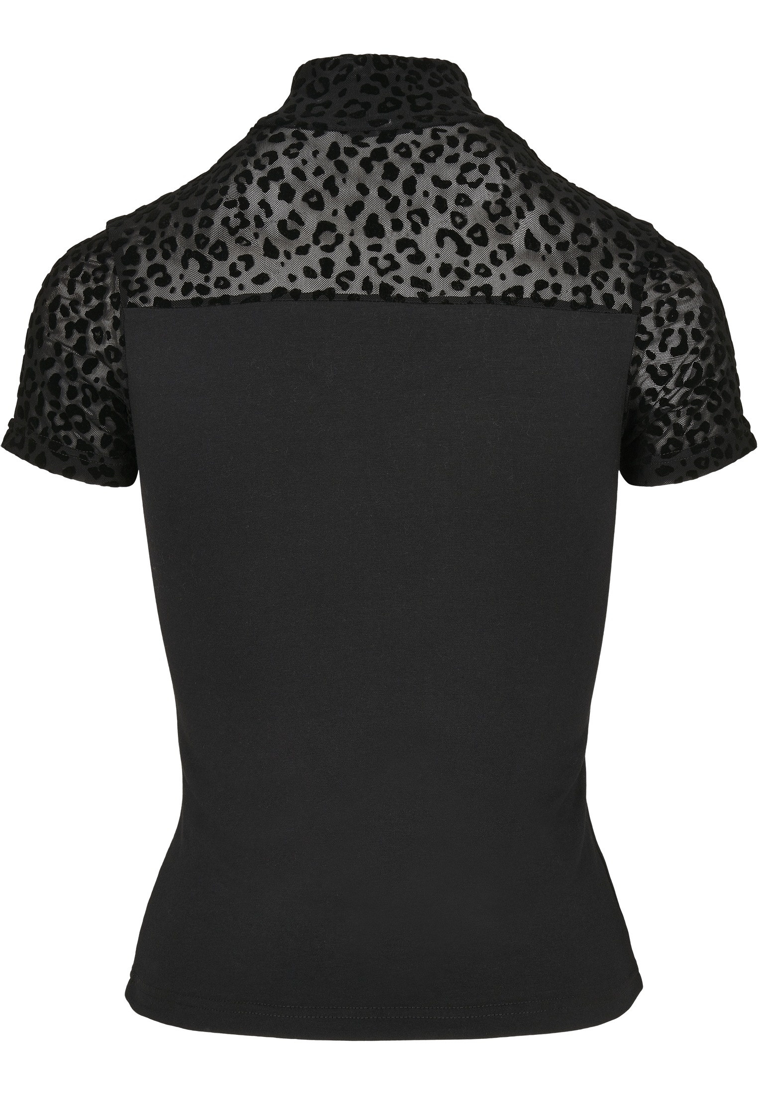 URBAN CLASSICS T-Shirt »Damen Ladies Flock Lace Turtleneck Tee«, (1 tlg.)