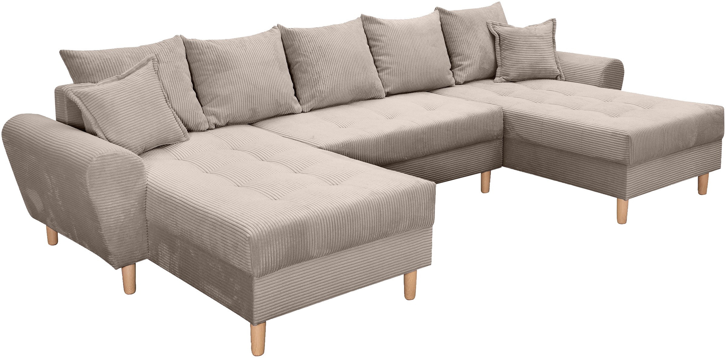 COLLECTION AB Wohnlandschaft »Raisa U-Form«, mit Federkern, Kissen und Steppung im Sitzbereich