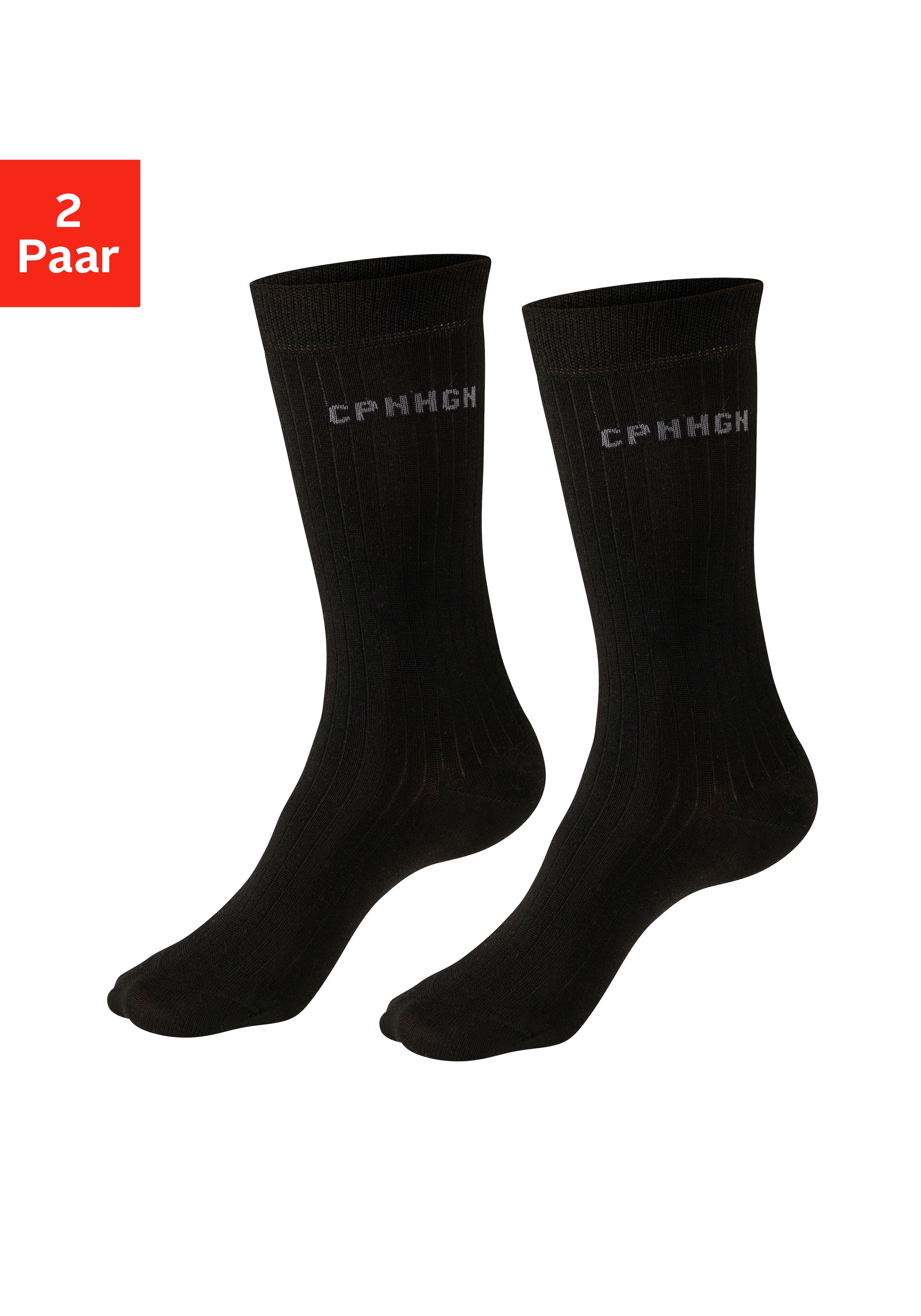 Copenhagen Studios Basicsocken, (Packung, 2 Paar), gerippt, mit wärmender W günstig online kaufen