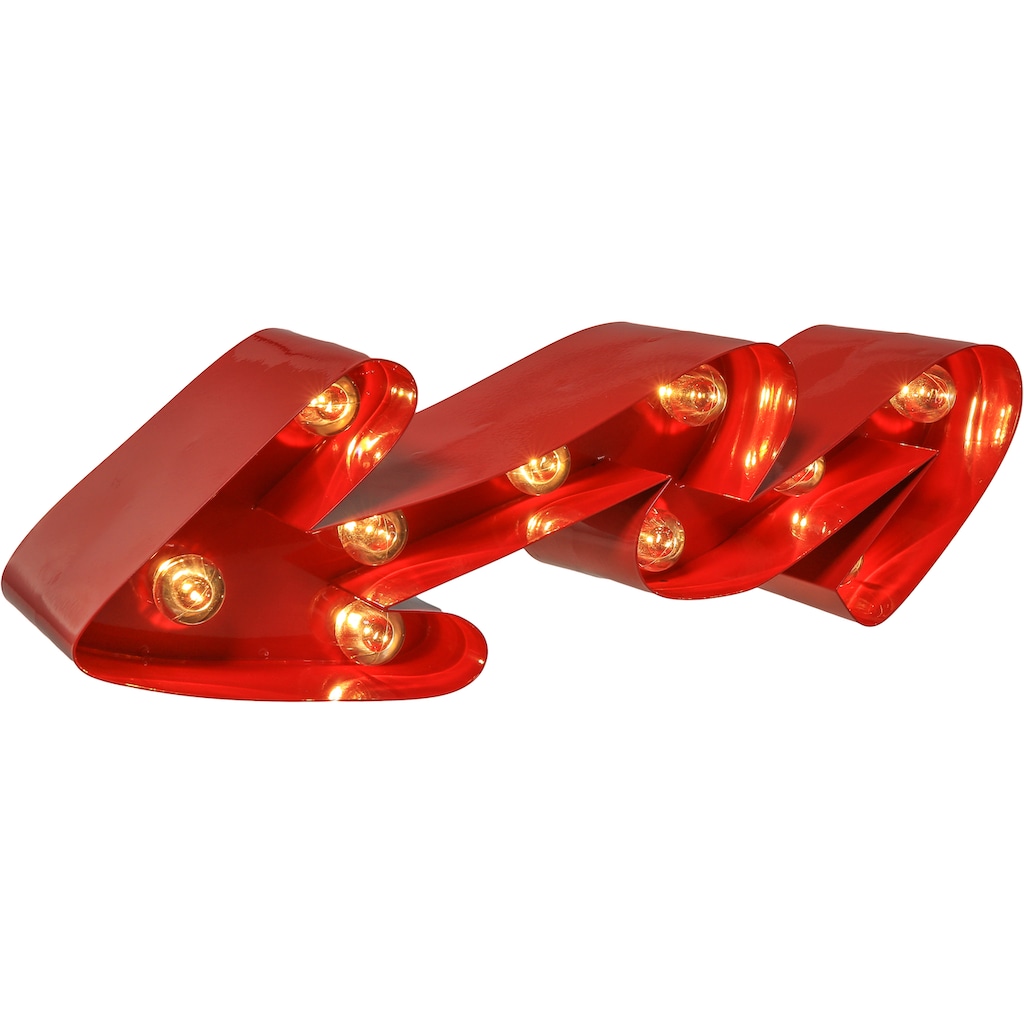 MARQUEE LIGHTS LED Dekolicht »Curved Arrow«, 10 flammig-flammig