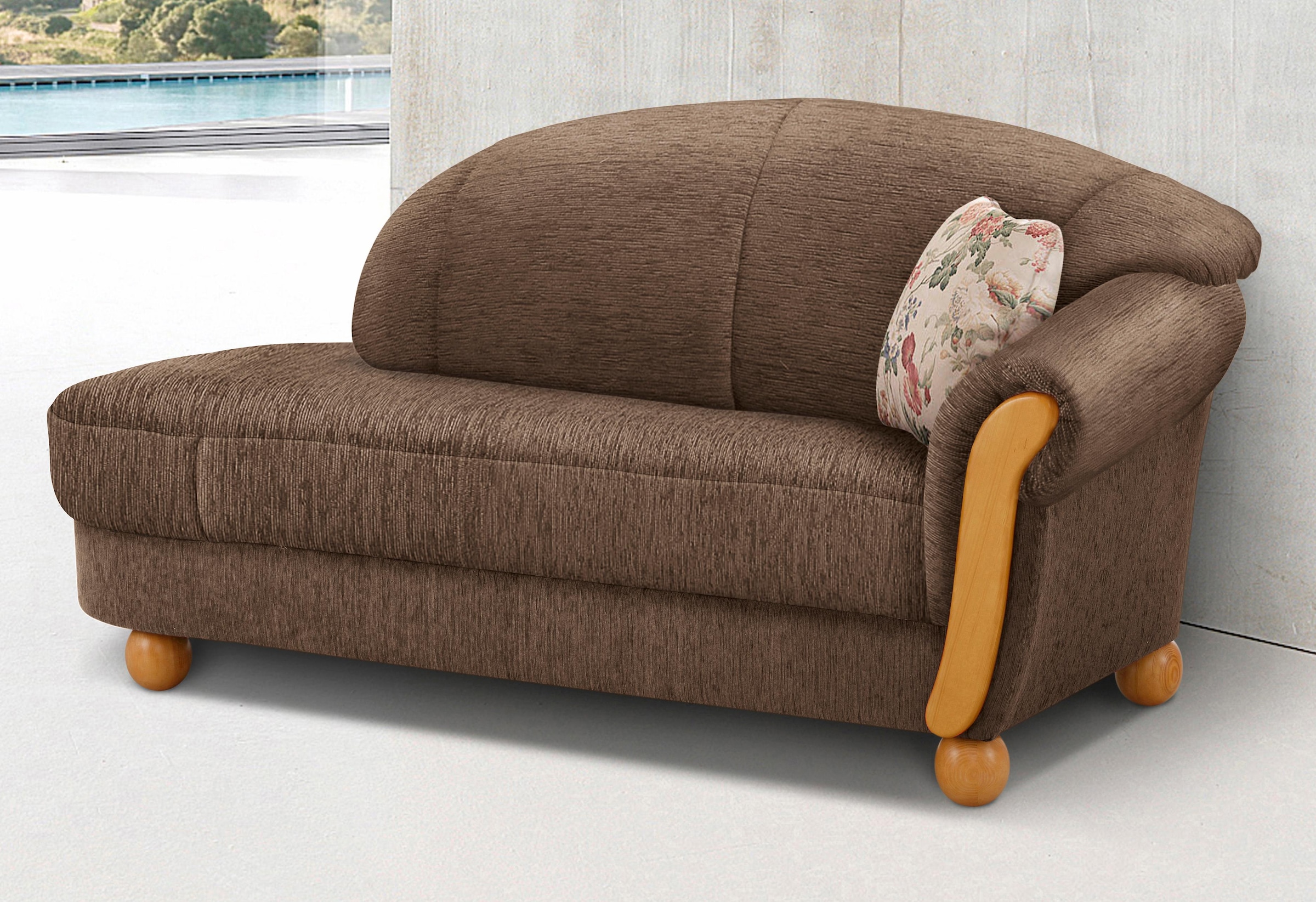 Home affaire Ottomane "Milano, bequemes solitär Sofa im Landhaus-Stil, B/T/ günstig online kaufen