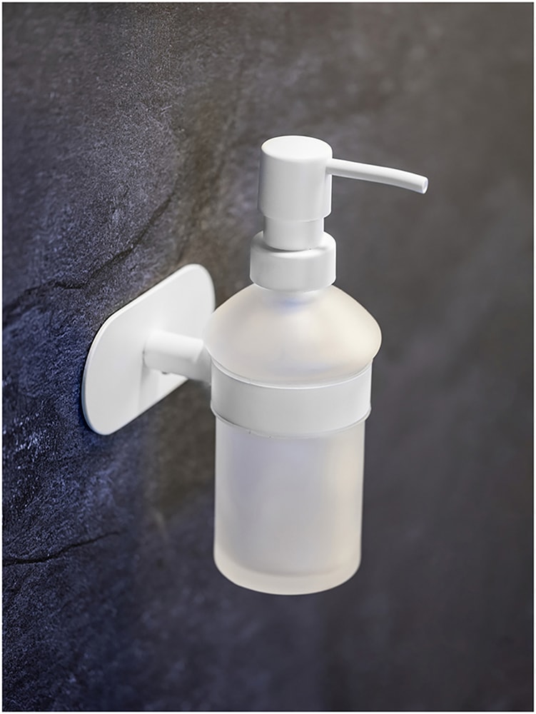WENKO Seifenspender »Turbo-Loc® Modell Orea«, Befestigen ohne Bohren, Edelstahl-Halterung, 200 ml