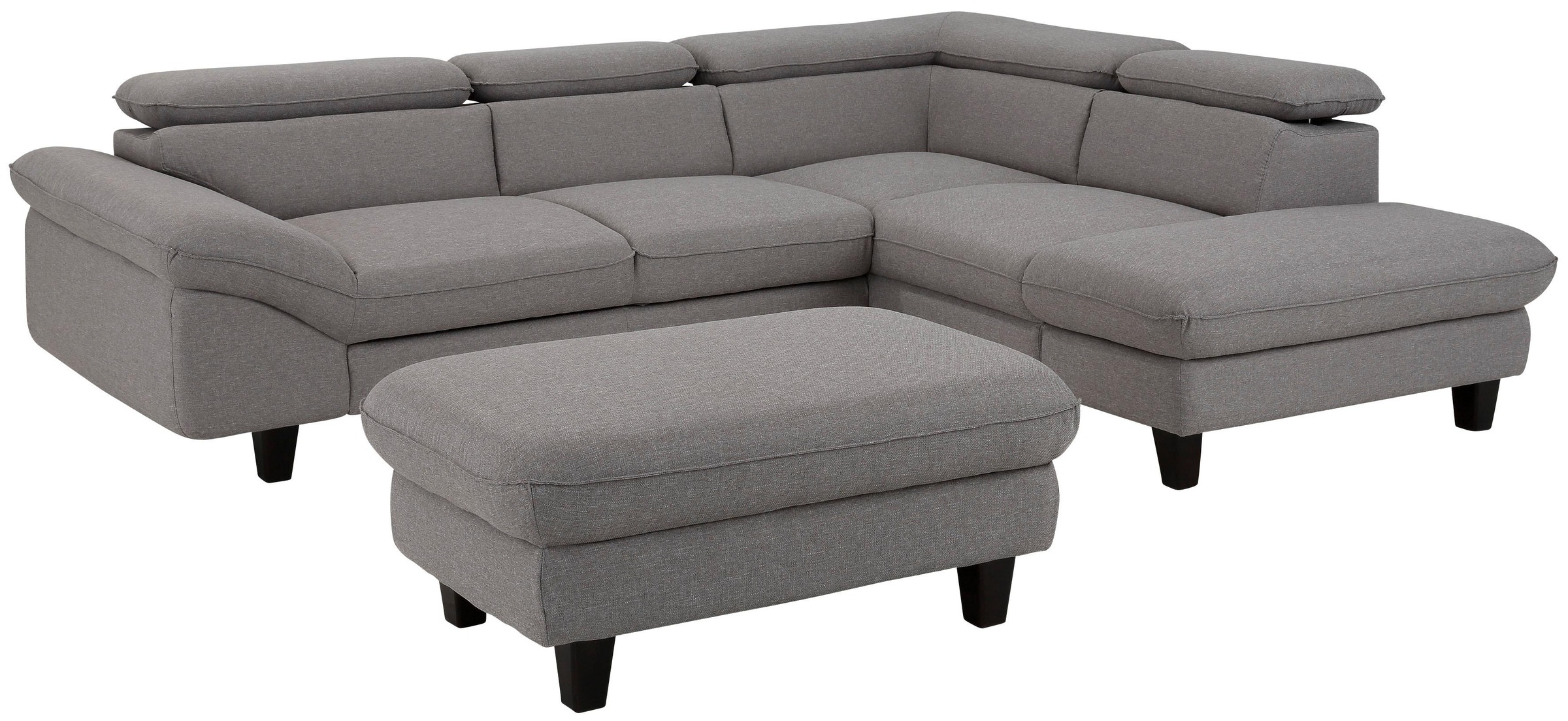 Home affaire Ecksofa »Pilot L-Form«, mit Kopfteilverstellung, wahlweise mit Bettfunktion & Bettkasten