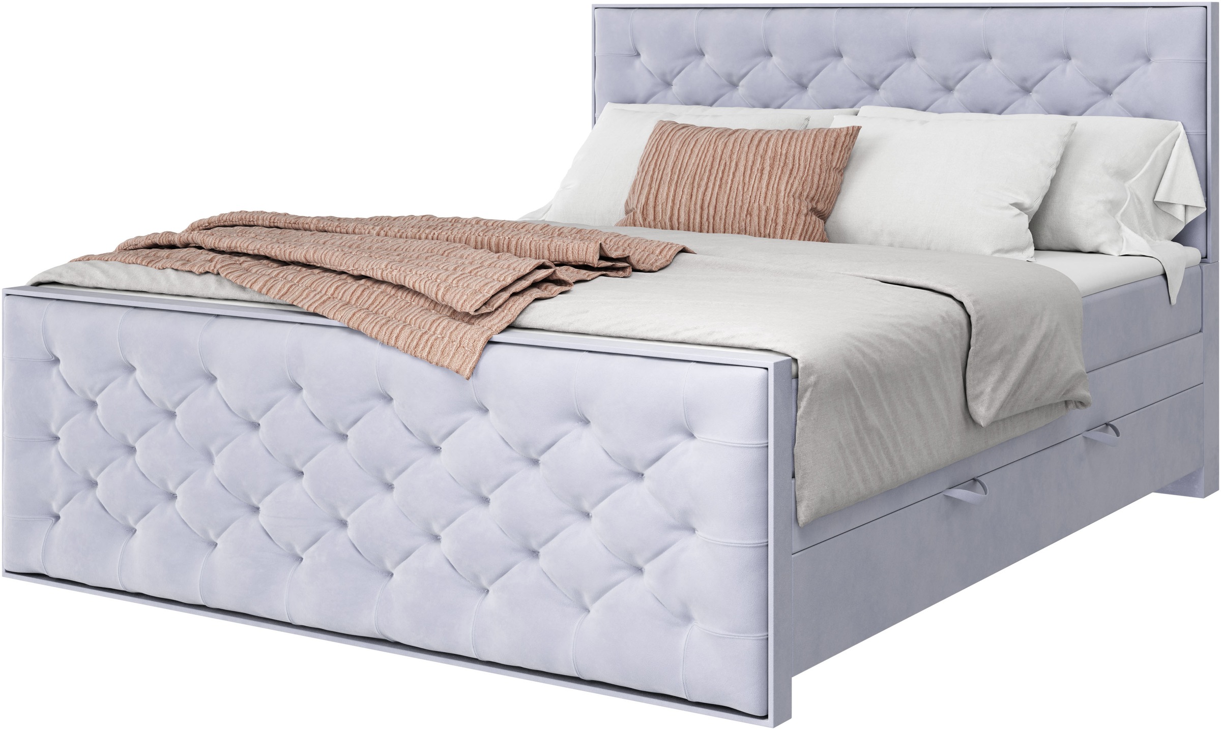 FORTE Boxspringbett "Lanciano Max inkl. zwei Bettkästen und Kaltschaum Topp günstig online kaufen