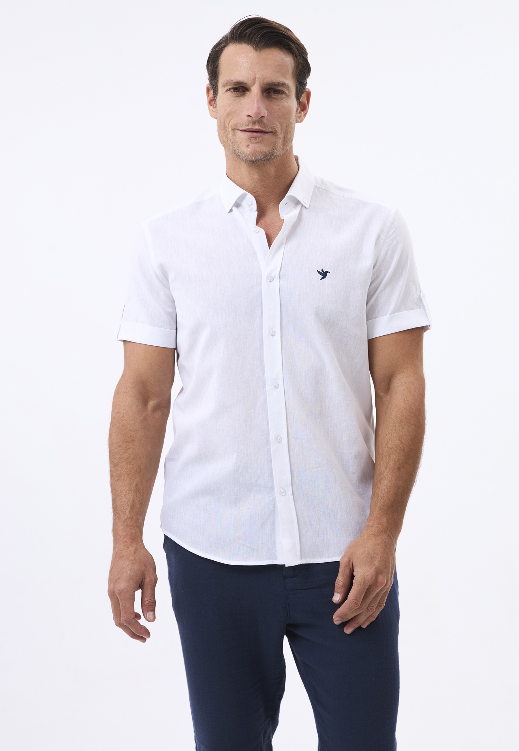 Felix Hardy Langarmhemd »Leinen-Shirt«