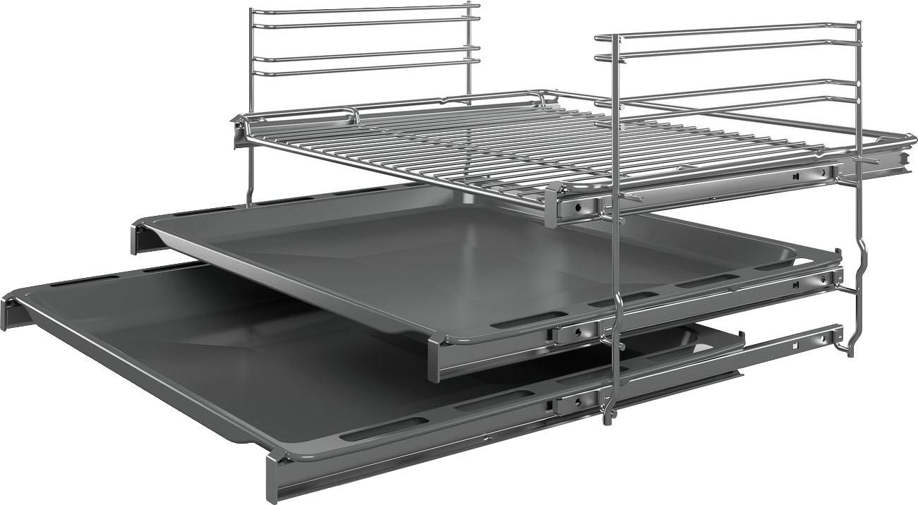BOSCH Elektro-Standherd 6 »HKS79U250«, mit 3-fach-Teleskopauszug, Pyrolyse-Selbstreinigung