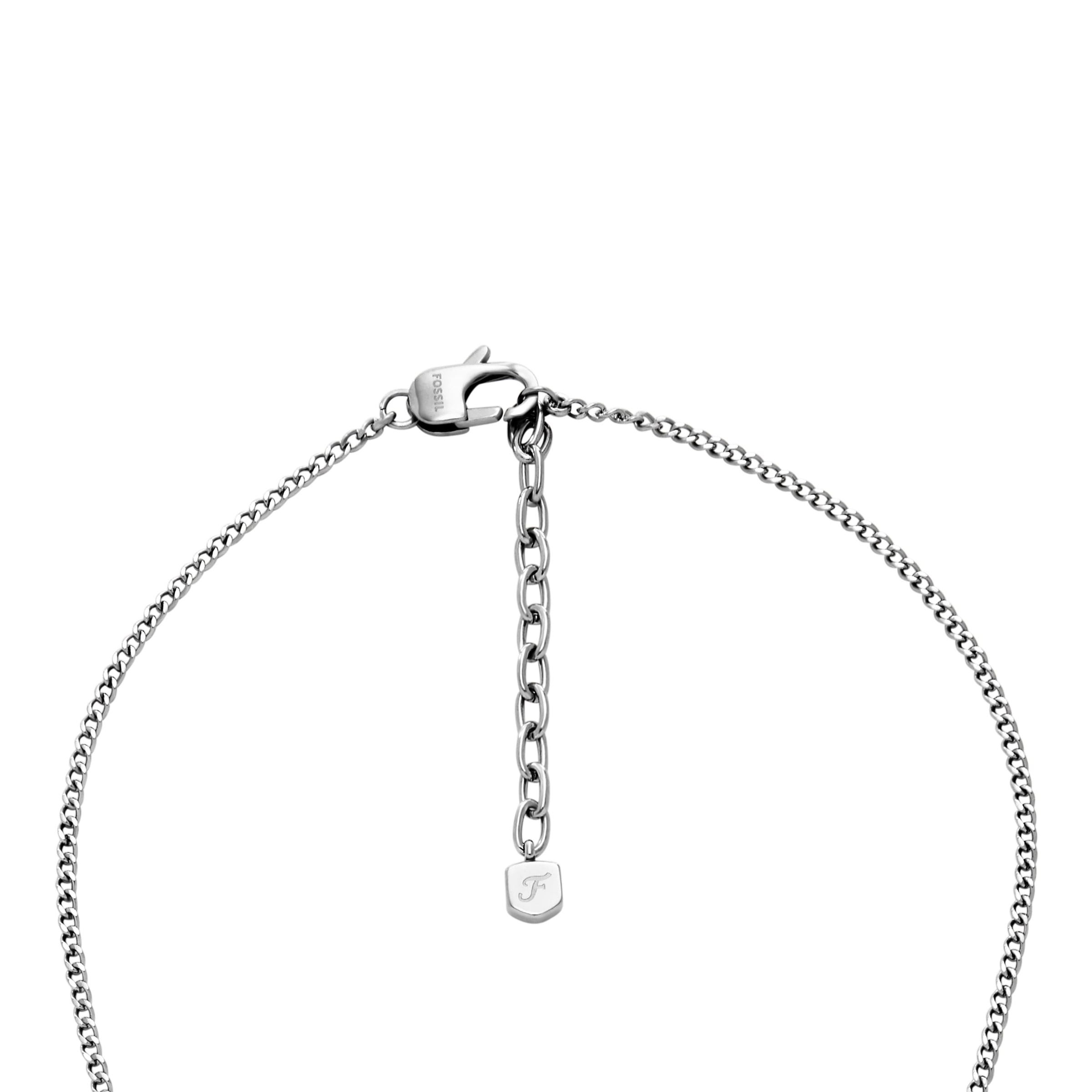 Fossil Kette mit Anhänger »Schmuck Geschenk Edelstahl DREW Bicolor, JF04850998«, (Set, 3 tlg.), mit Glasstein