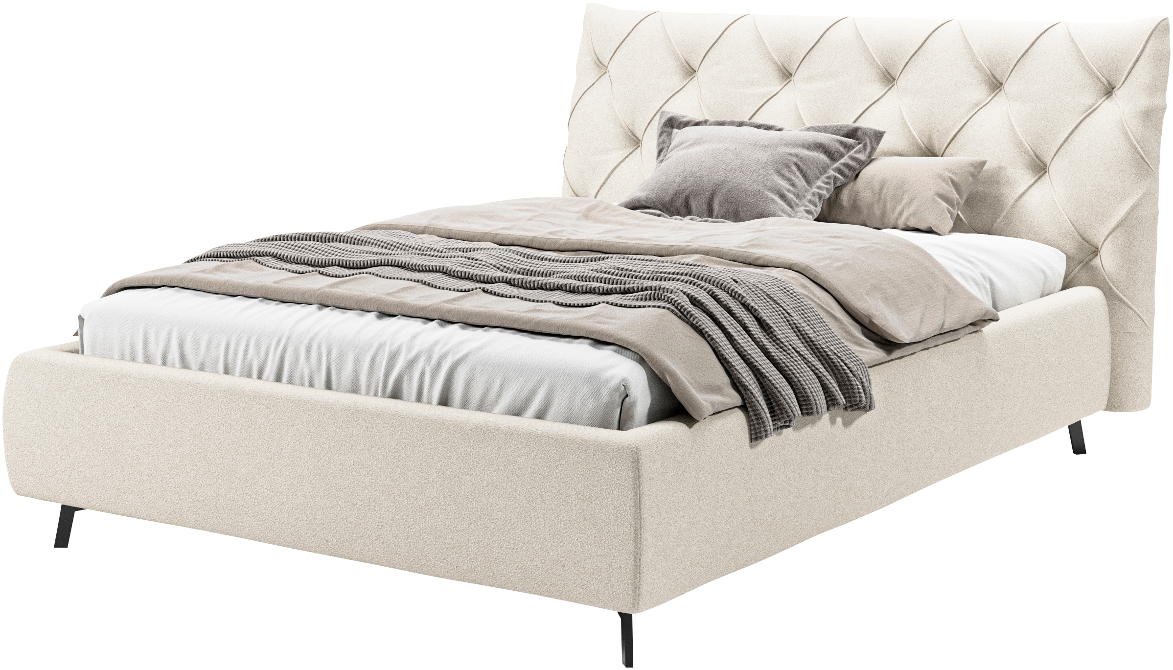 Home affaire "Elloree, in 4 Breiten bis 200cm, auch in Leder" Kopfteilhöhe 105 cm, belastbar bis 280 kg, auch in Überlänge 220cm