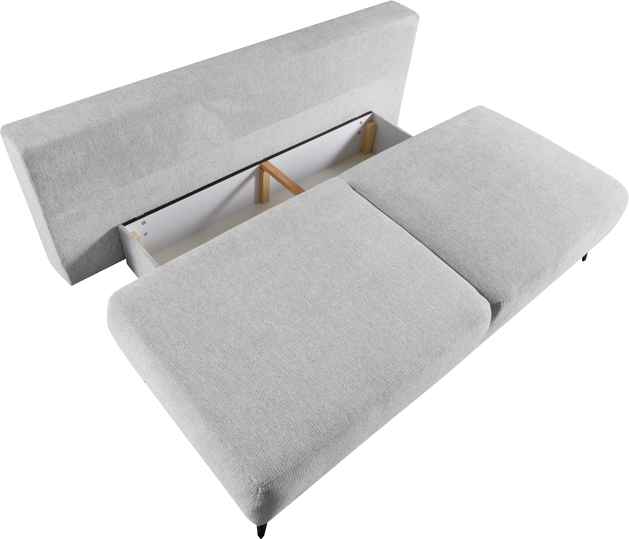WERK2 Schlafsofa »Viktoria mit Komfortsitz- und Liegehöhe, Breite 200cm,«, bequemes 2-Sitzer Schlafcouch mit Bettkasten