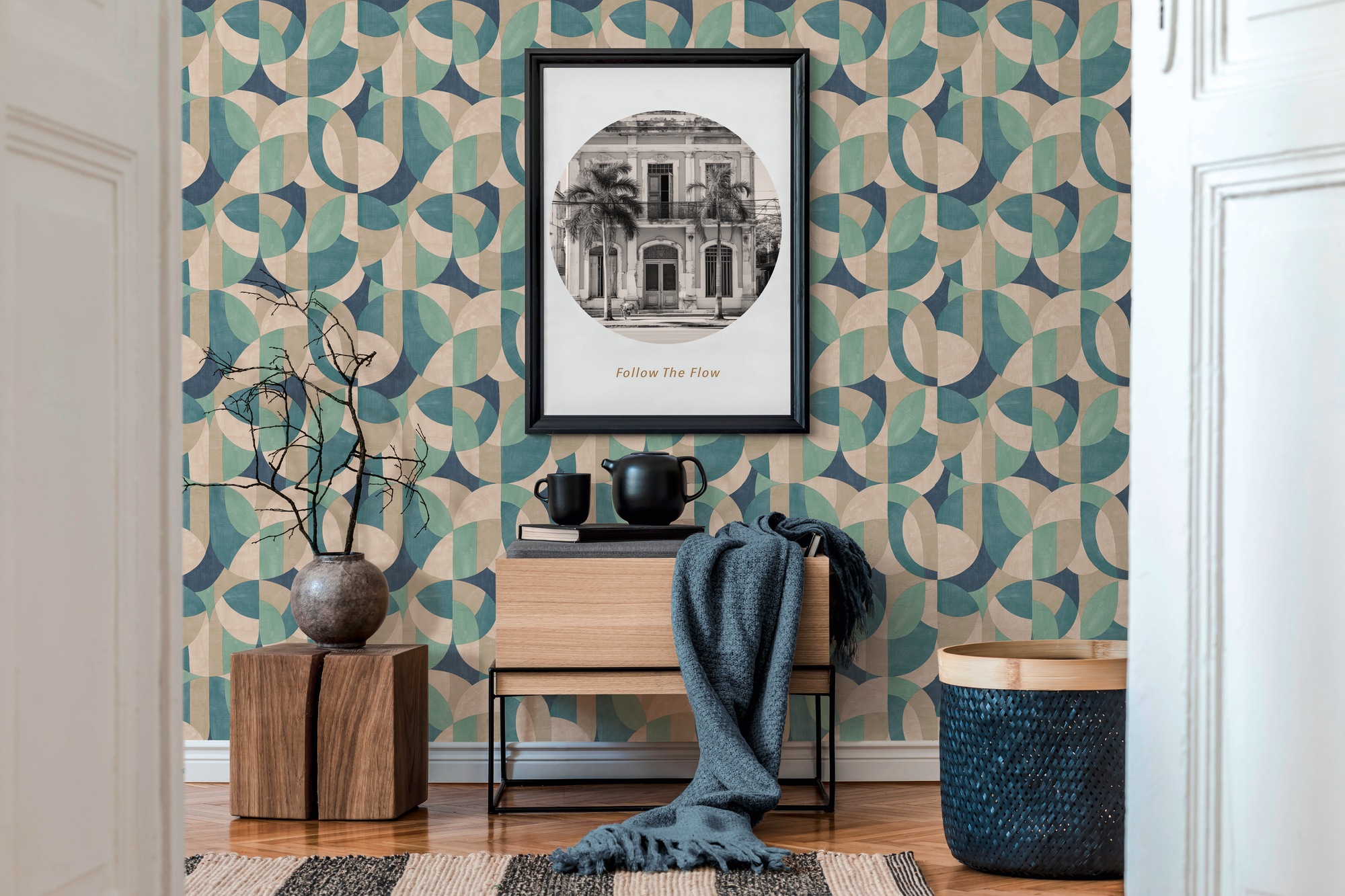 A.S. Création Vliestapete »French Affair Grafik-Tapete Mustertapete Formen Kunst«, matt, Vliestapete geometrisch für Schlafzimmer Küche Wohnzimmer Grafik Flur