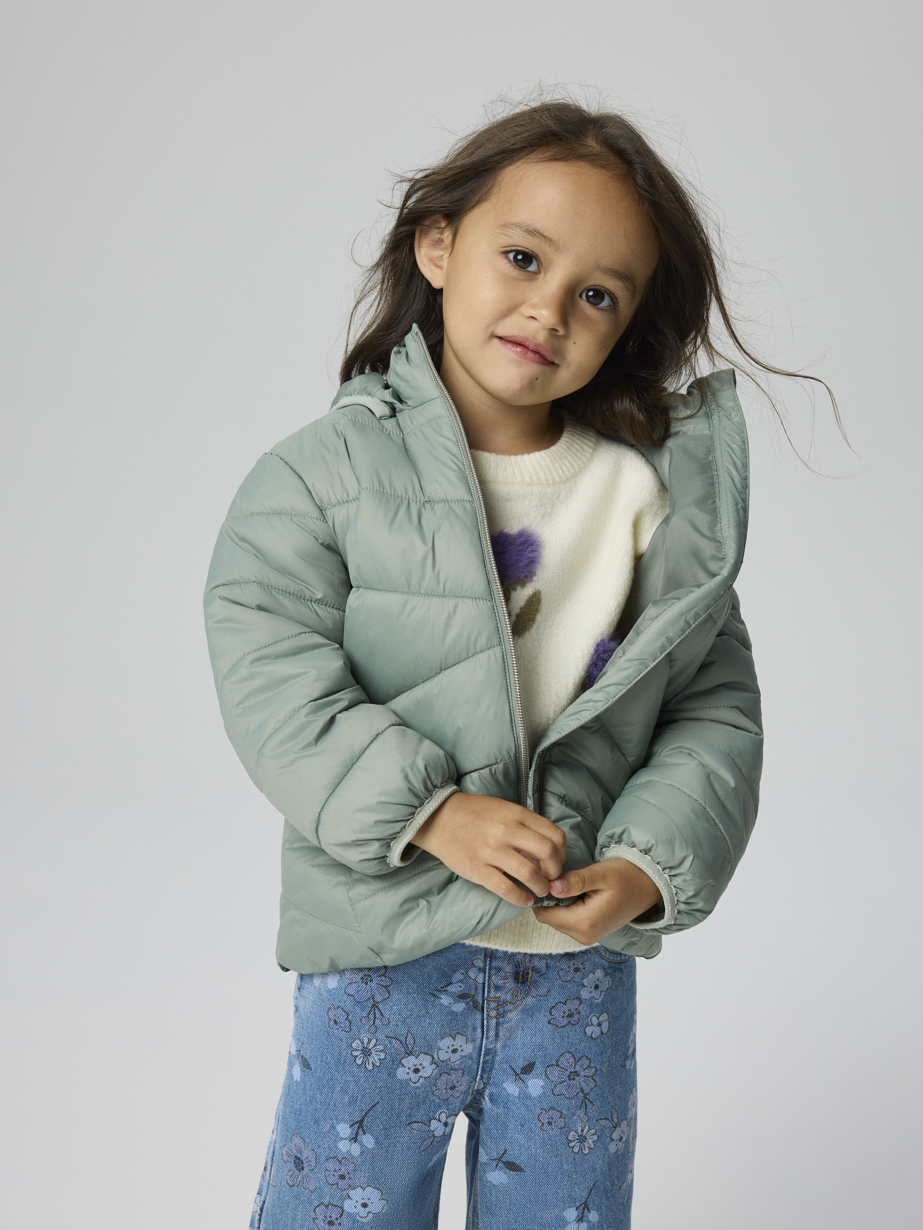 Name It Steppjacke "NMFMARBLE JACKET PB1" mit Kapuze Kunstfaser