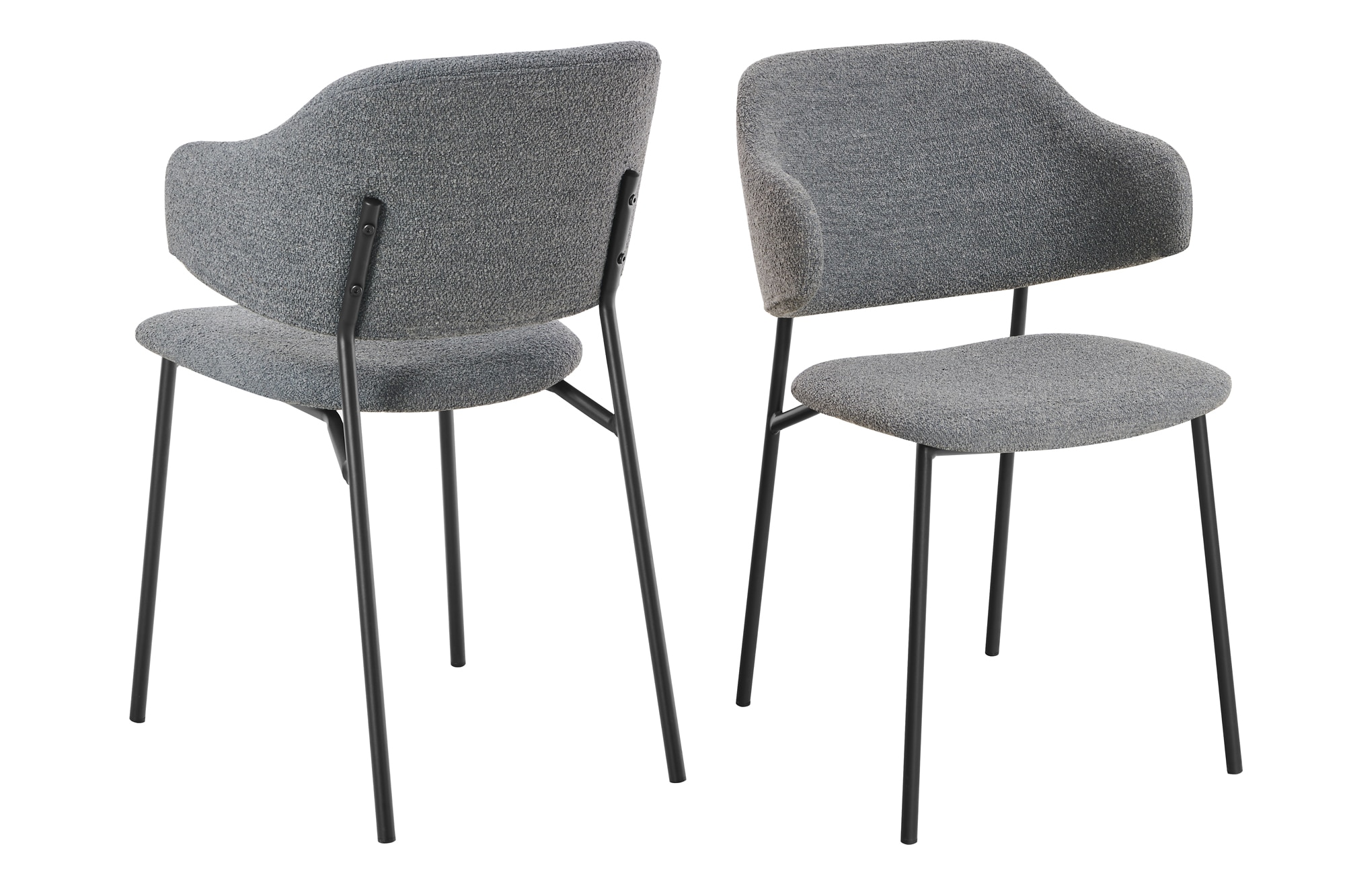 SalesFever Armlehnstuhl, (Set), 2 St., Bouclé, 2er Set: Design-Gestell mit günstig online kaufen