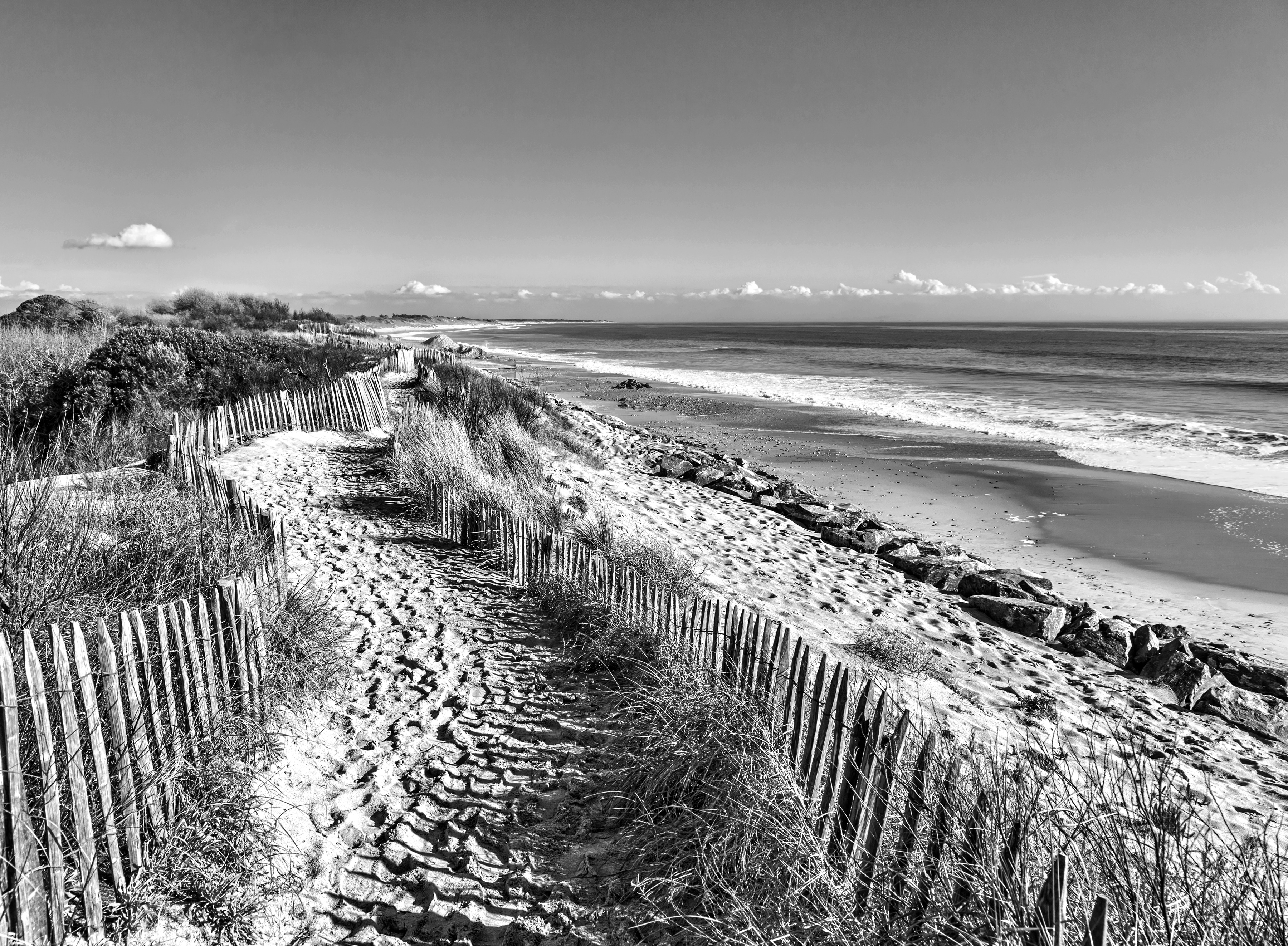 Papermoon Fototapete "Strand Schwarz & Weiß"