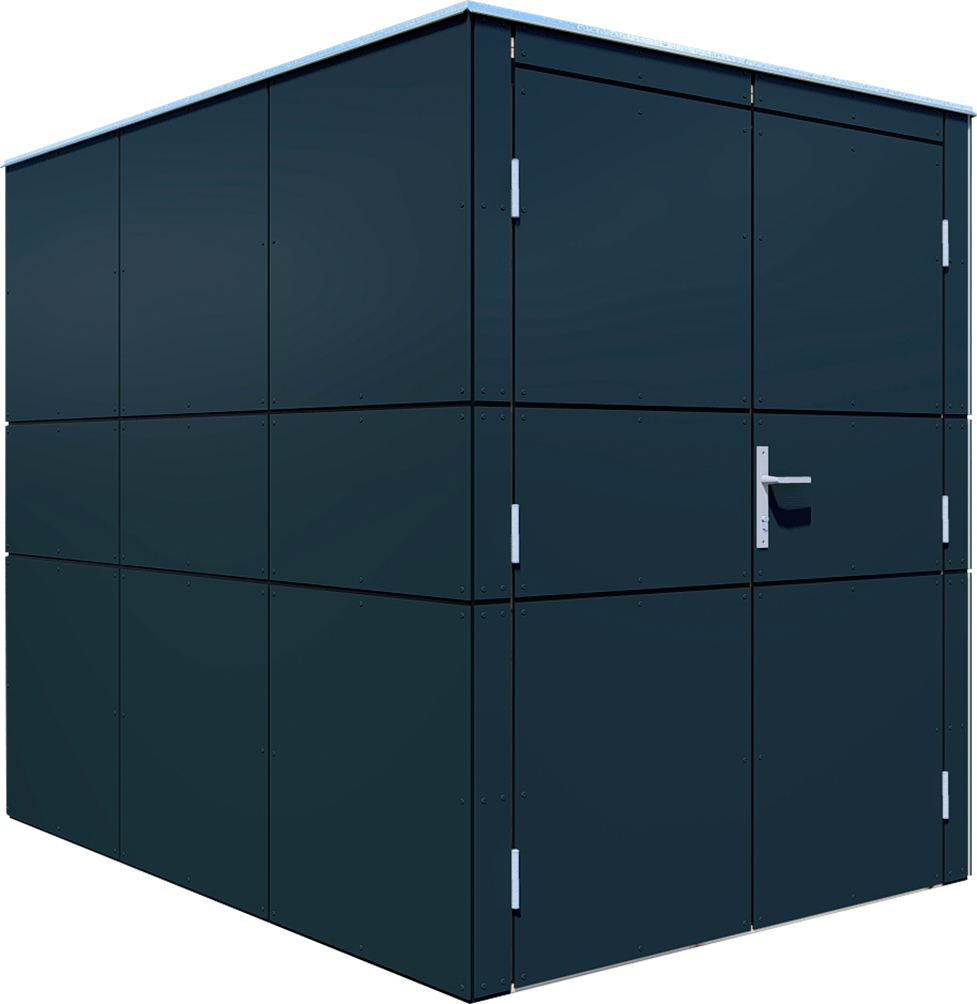 BERTILO Fahrradbox »HPL Bike in verschiedenen Farben«, HPL, witterungsbeständig, farbstabil, BxTxH: 155x235x194 cm