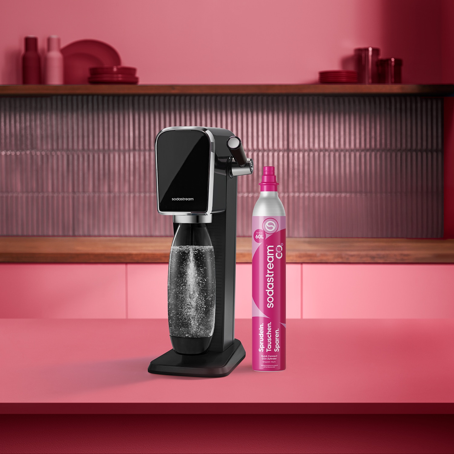 SodaStream CO₂-Zylinder »Reservezylinder QC 60l SodaStream« Quick Connect System, kompatibel mit Quick Connect Wassersprudlern