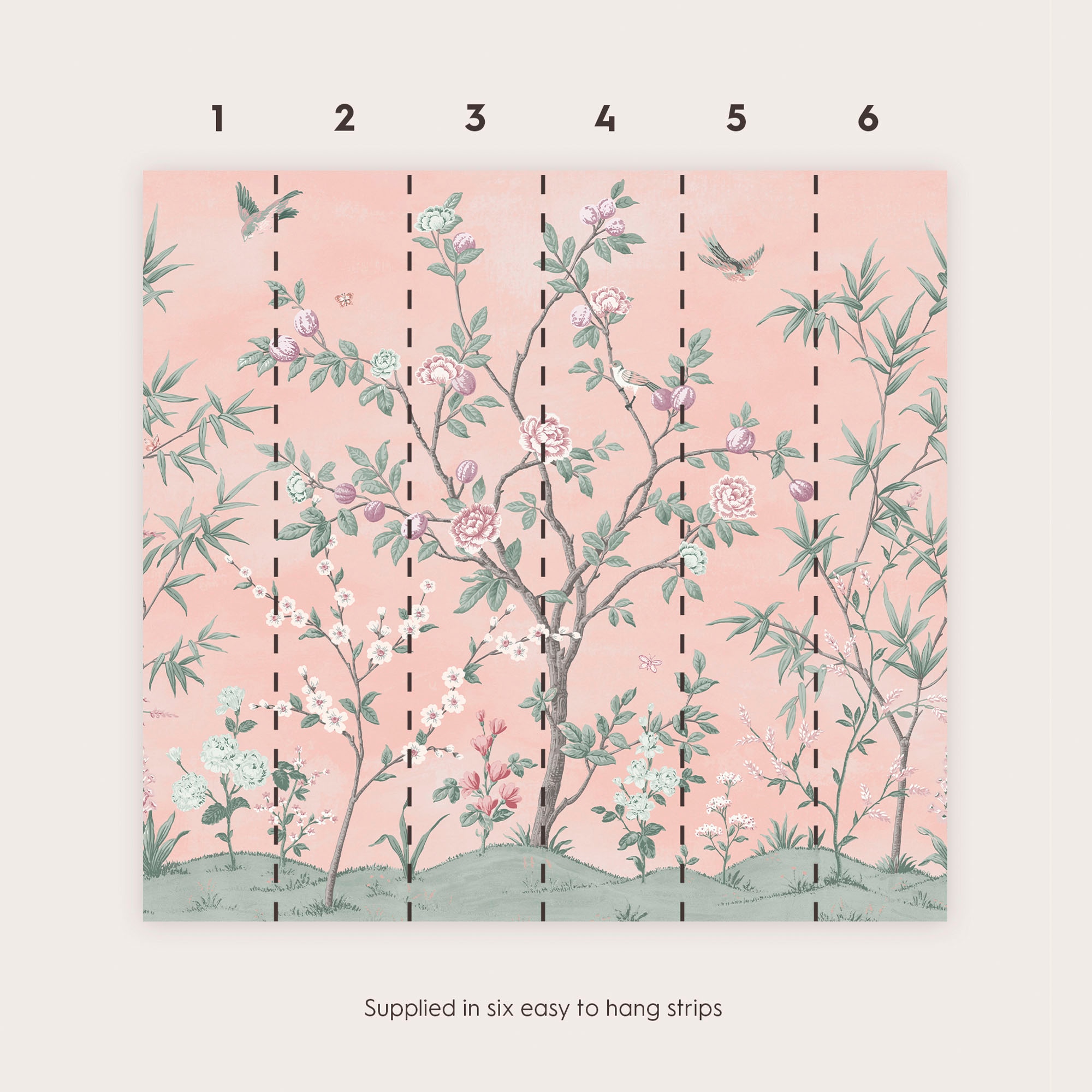 LAURA ASHLEY Vliestapete »Eglantine - Fototapete« FSC® zertifiziert, mit lebhaftem Druck, 2,8 Meter Länge