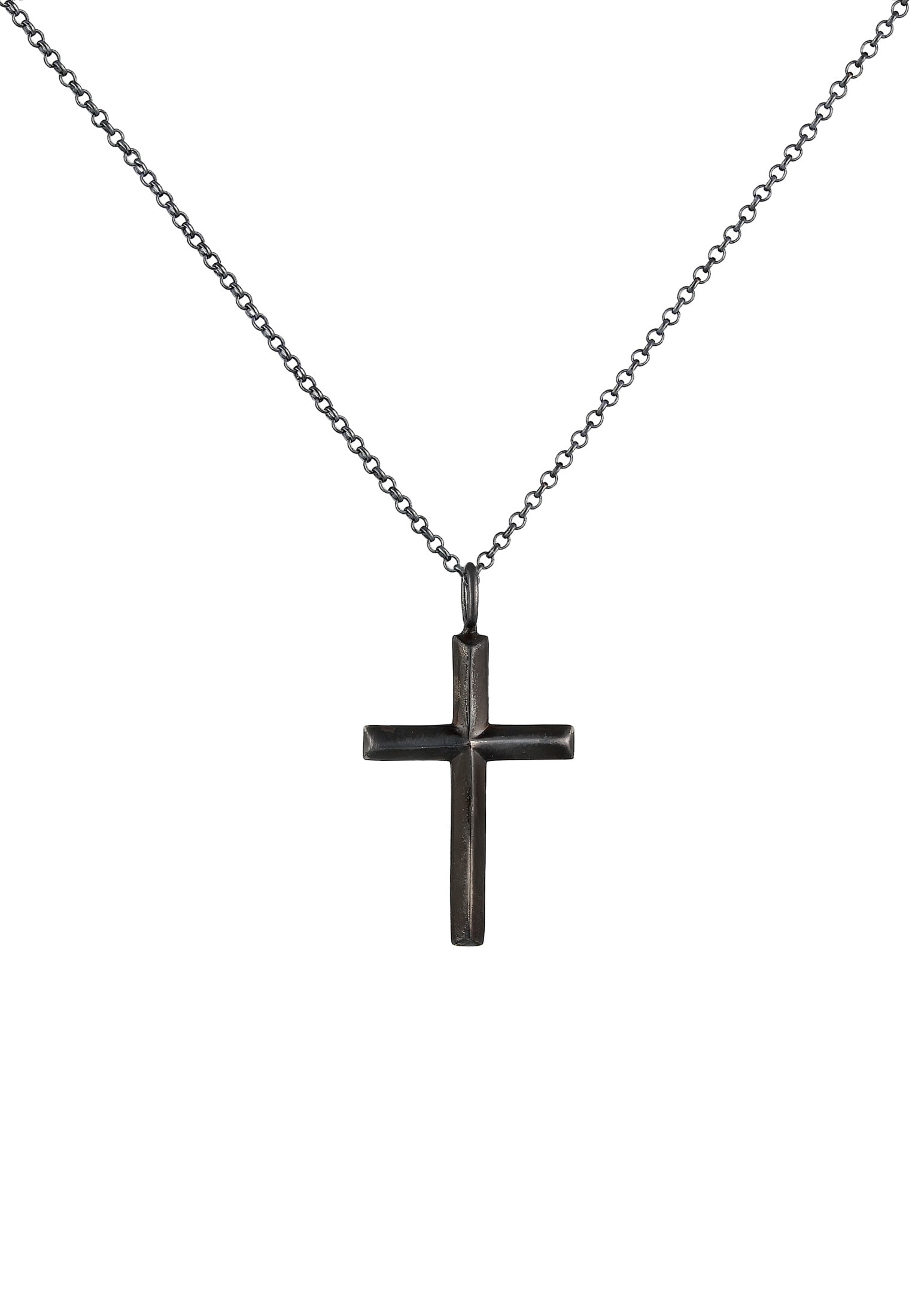 Kuzzoi Lange Kette 925 »Herren Kreuz Silber« Oxidiert kaufen | Massiv mit BAUR