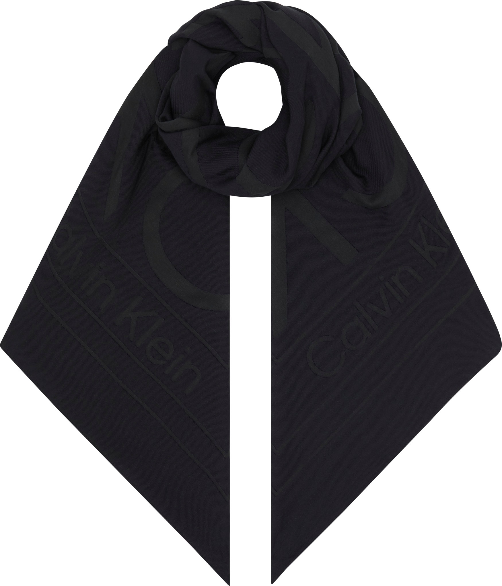 Calvin Klein Schal "BURNOUT LARGE MONOGRAM SCARF", mit Burnout-Logomuster günstig online kaufen