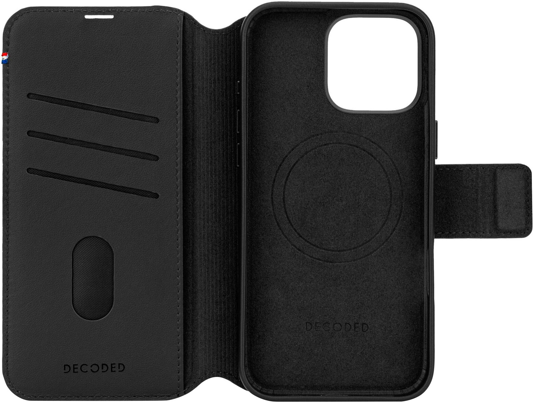 DECODED Smartphone-Hülle »Leather Detachable Wallet iPhone 16 Pro Max«, Smartphones