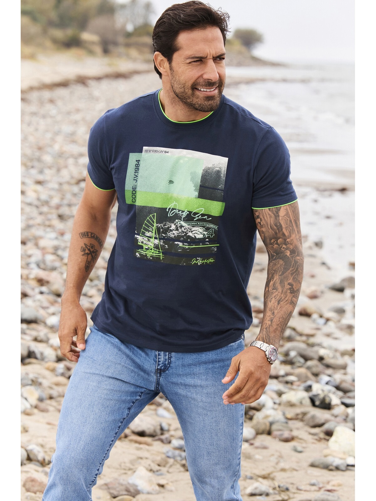 Jan Vanderstorm T-Shirt »T-Shirt HAKEJAN«, (1 tlg.), mit grafischem Print