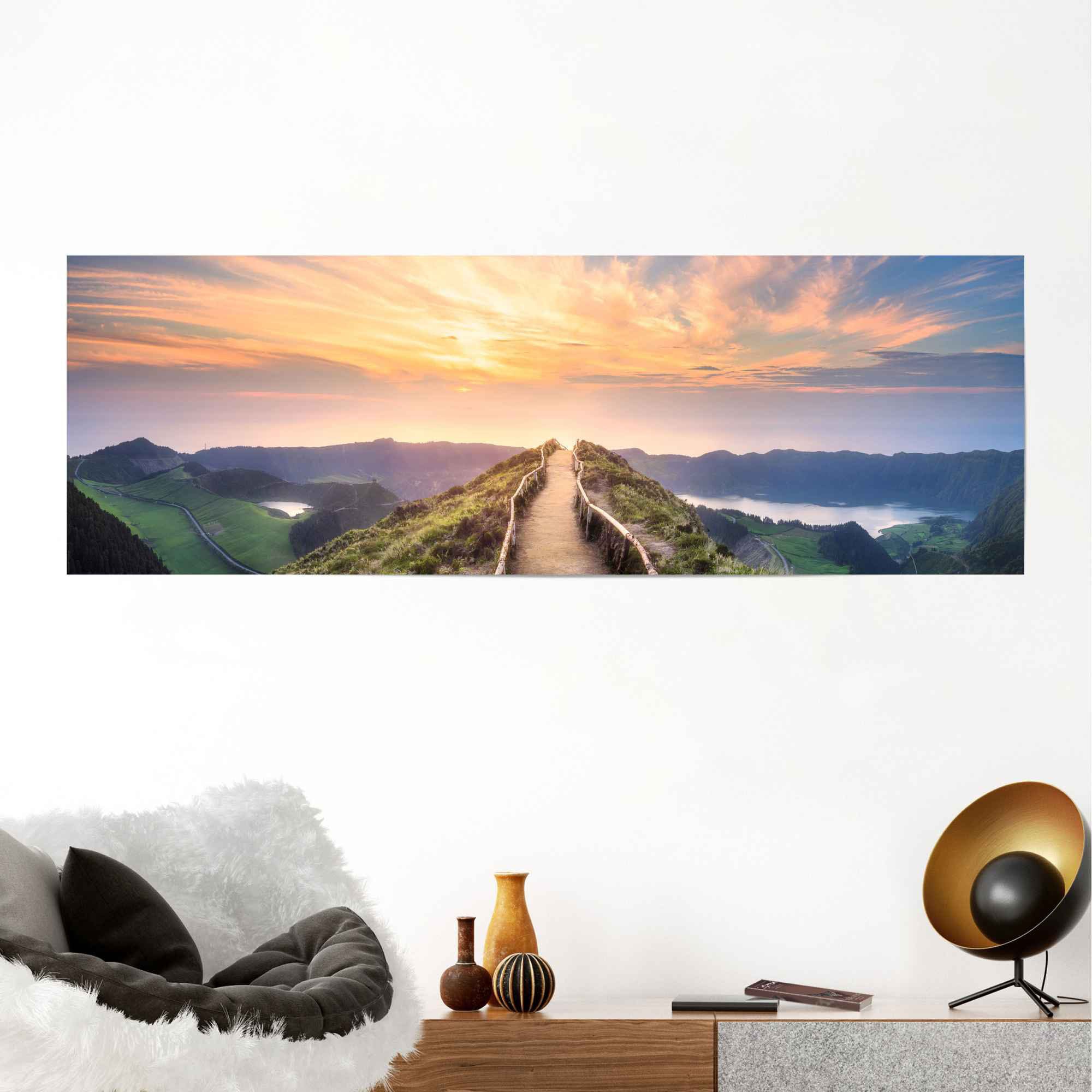 Reinders Poster "Morgenröte Sonnenaufgang - Ausblick - Landschaft - Berge", günstig online kaufen