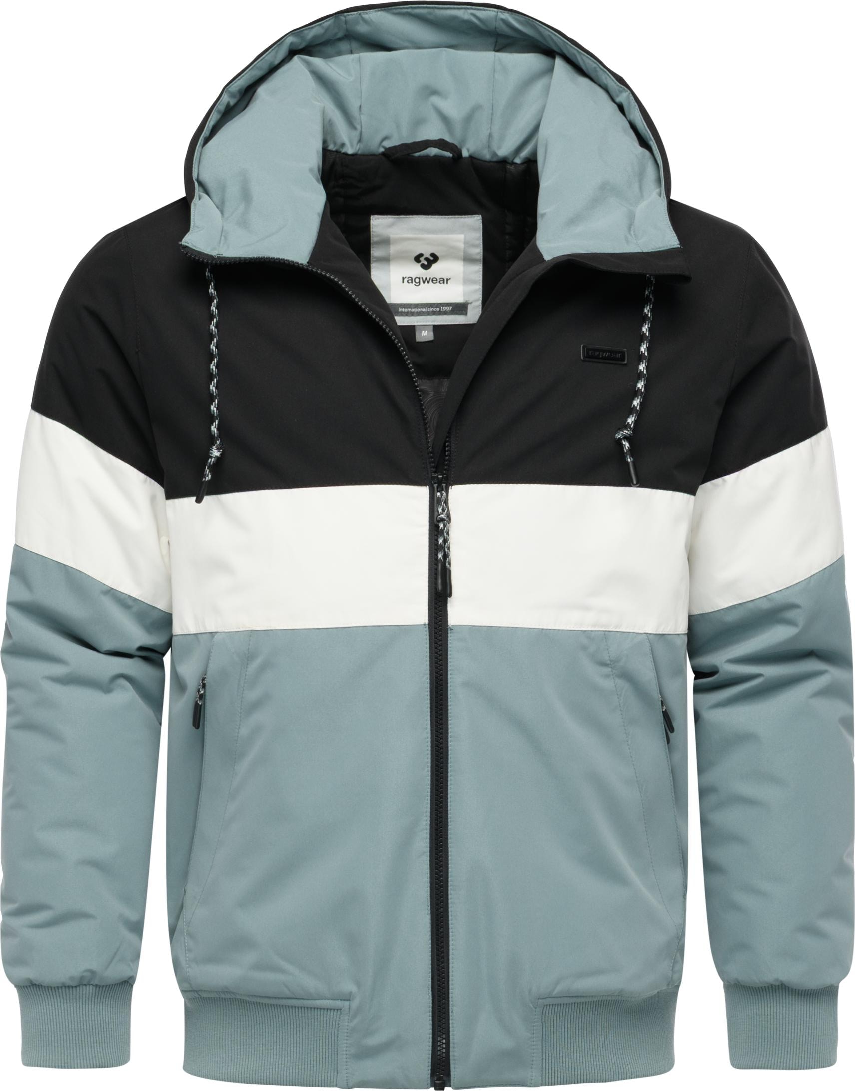 Ragwear Winterjacke »Jinig Warm YOUMODO«, mit Kapuze, Gefütterte Herren Colourblocking Bomberjacke mit Kapuze