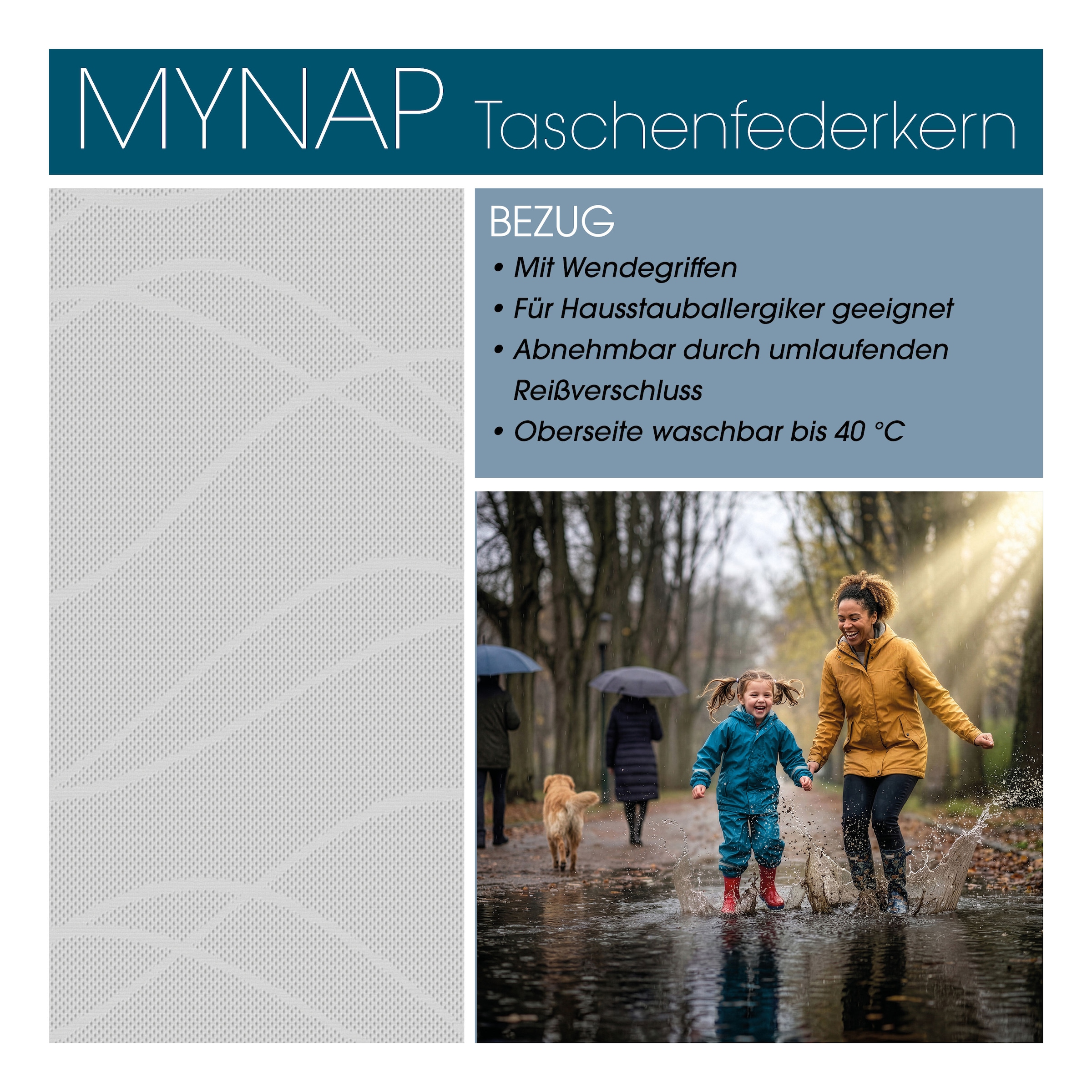 Schlaraffia Taschenfederkernmatratze »myNap Premium TFK-Matratze, in 90x200 und weiteren Größen erhältlich!« 19 cm hoch 500 Federn 1 Stk. tlg. Testsieger Stiftung Warentest 10/2023, Note 1,6