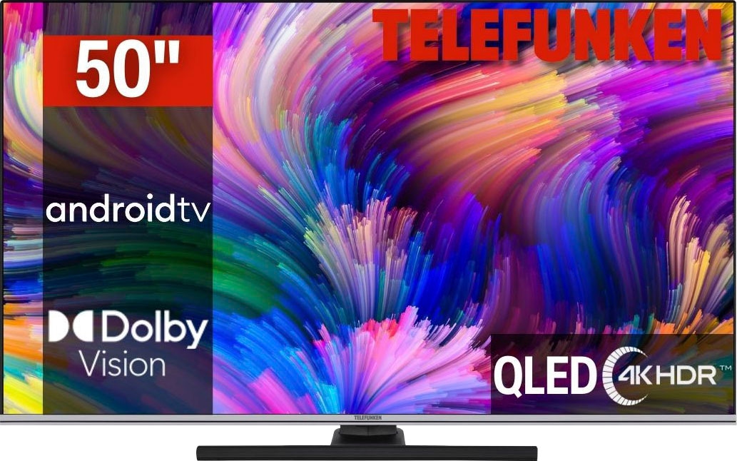Telefunken QLED-Fernseher »D50Q701X2CW«, 4K Ultra HD, Android TV-Smart-TV