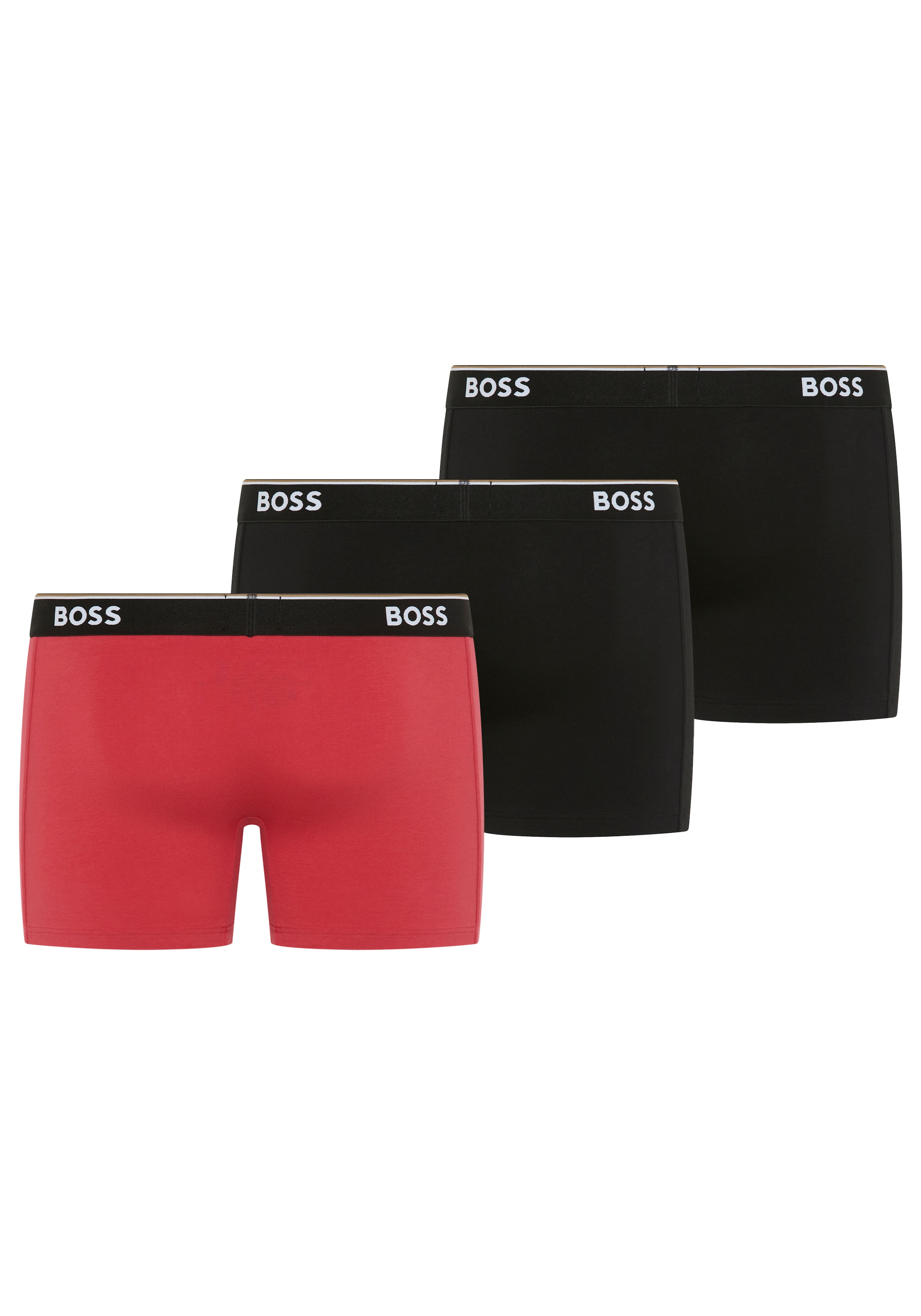 BOSS Boxershorts Packung, 3 Stk. aus bequemer Stretch-Baumwolle, körpernah, mittlere Bundhöhe