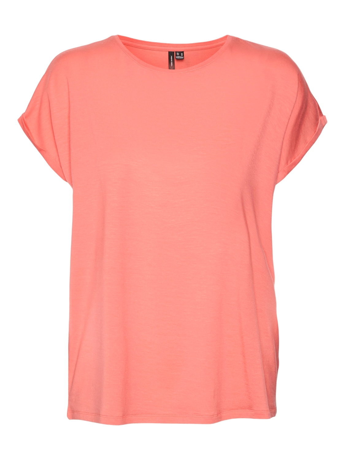 Vero Moda Rundhalsshirt "VMAVA PLAIN SS TOP GAJRS NOOS"