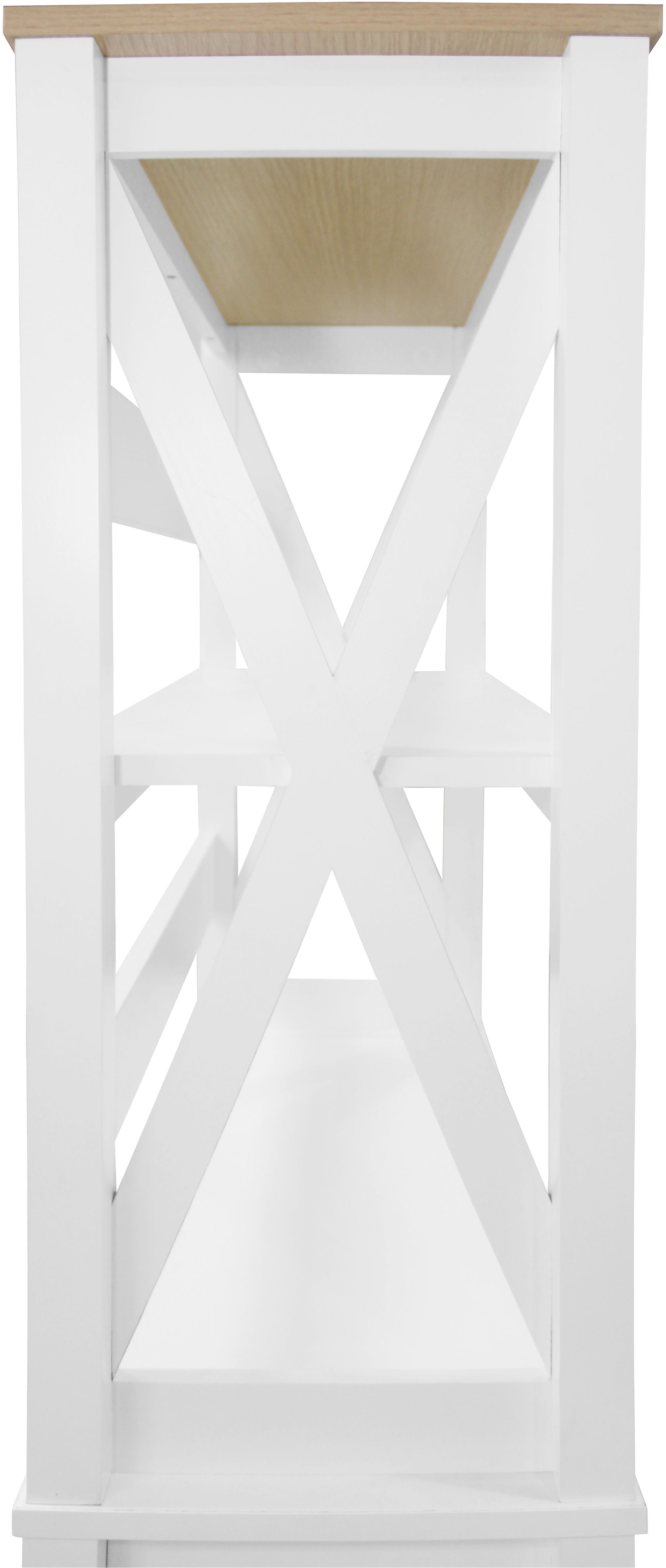 Home affaire Aktenregal »Silba«, Bücherregal, 4 Fächer, Landhausstil, Höhe 161 cm