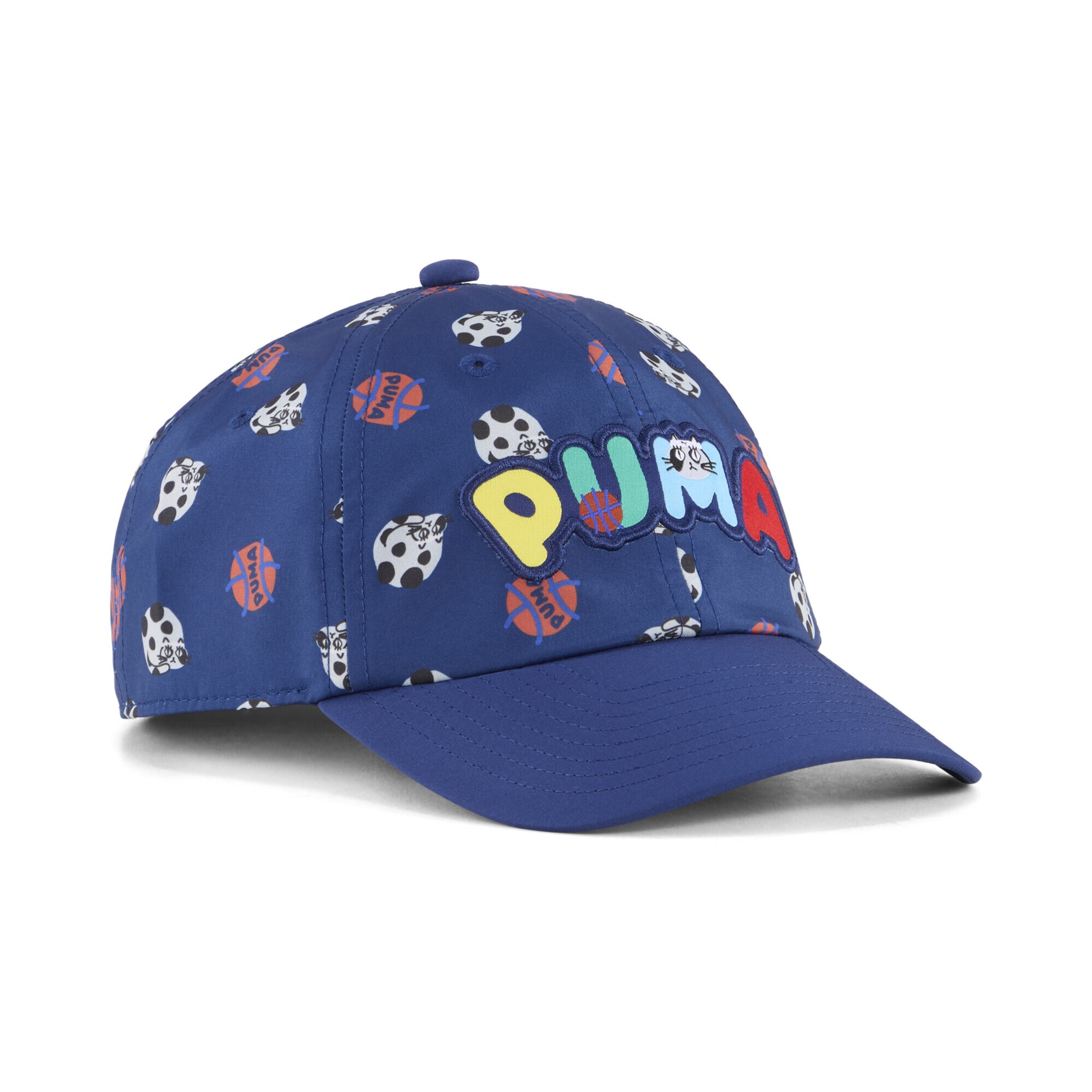 PUMA Kinder Flex Cap "Essentials Dad Cap Kinder"blau jewel aop, Gr. 2, Futter: 100% Polyester, Caps