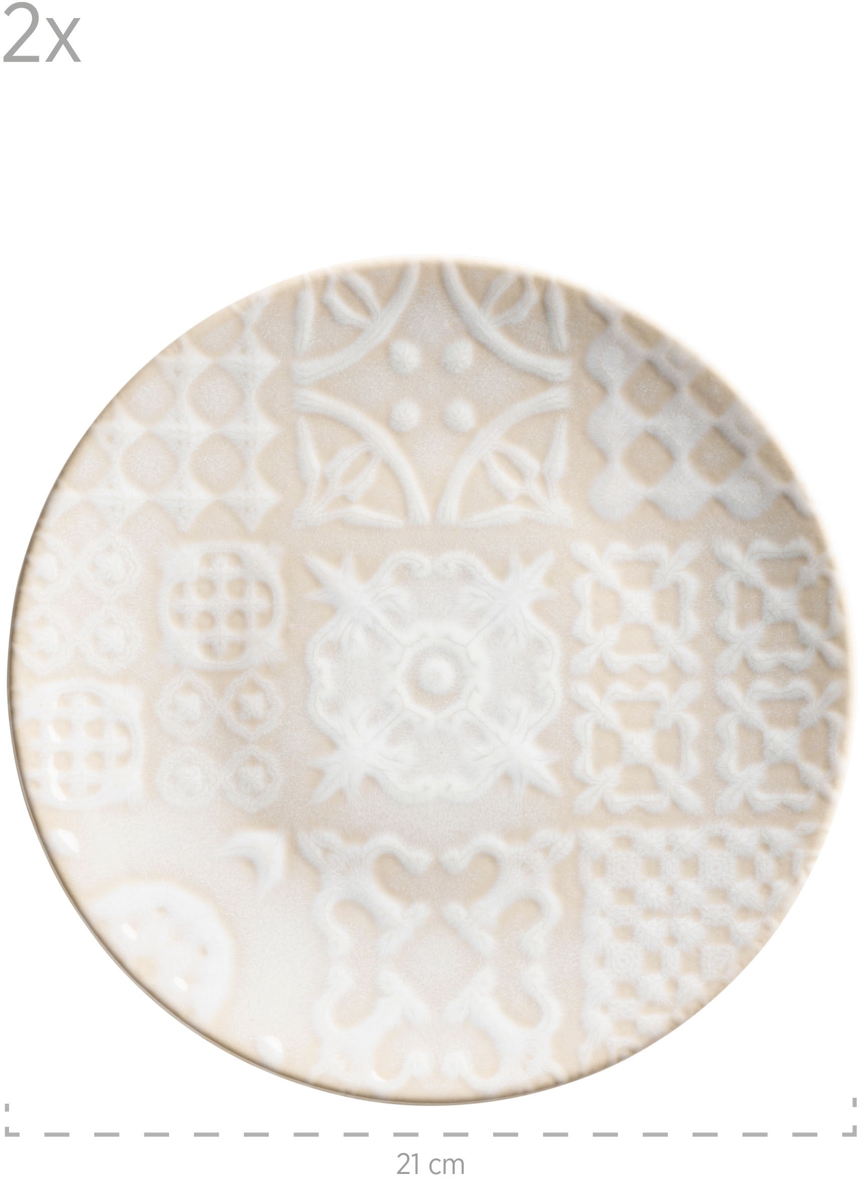 MÄSER Kombiservice »TRAD. TILES WEISS, Geschirr Set, Steinzeug«