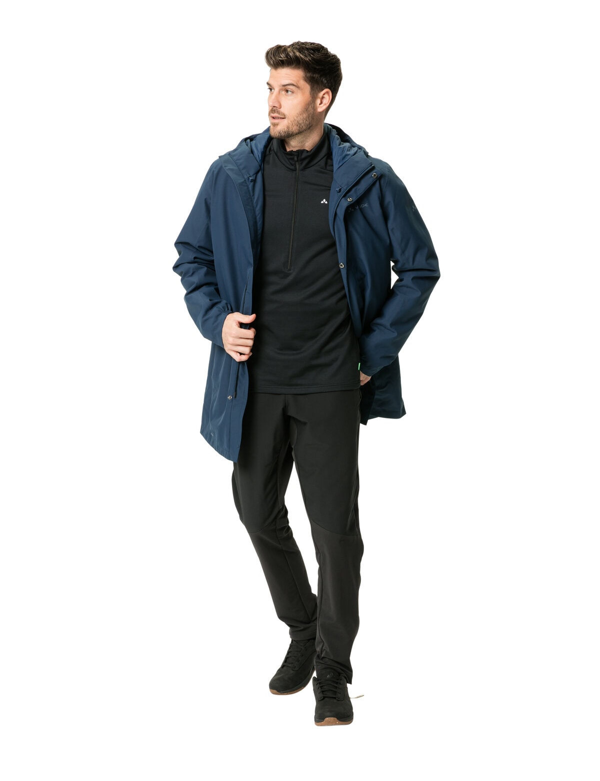 VAUDE Funktionsparka »MENS CYCLIST PADDED PARKA«, (1 St.), mit Kapuze