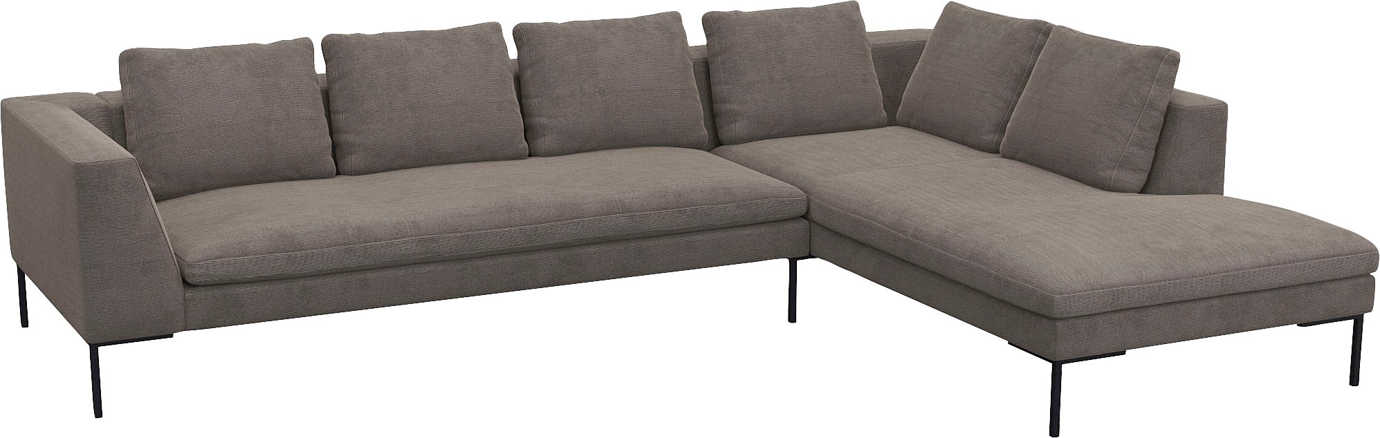 FLEXLUX Ecksofa "Loano, superbequemer Sitzkomfort durch Kaltschaum im Sitz, günstig online kaufen