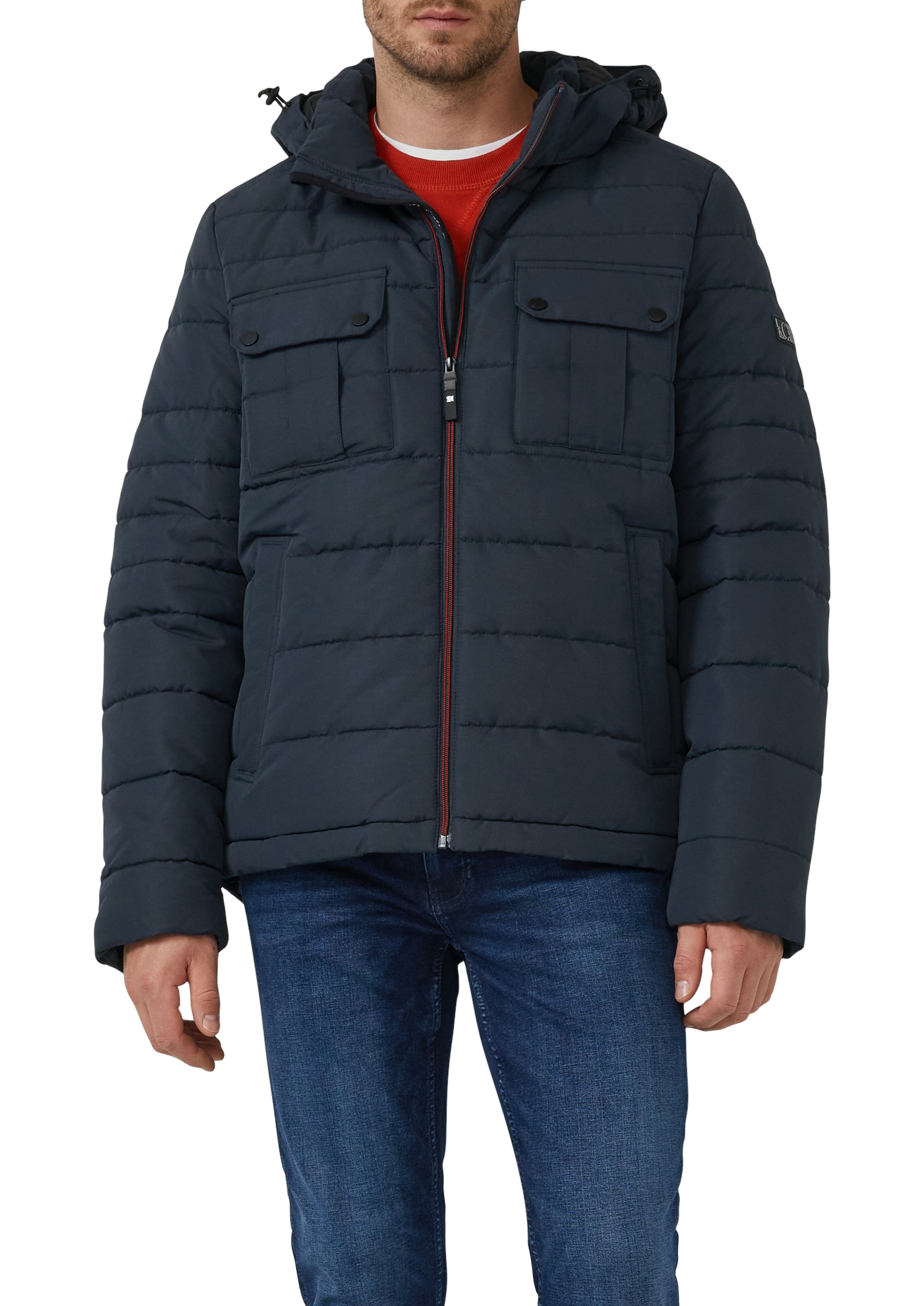 s.Oliver Steppjacke, mit Kapuze, mit Kapuze und Kordelzug günstig online kaufen